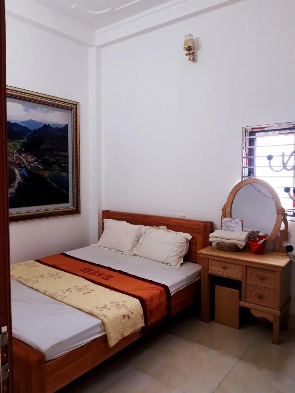 Bed in Yen Minh Hotel Thien An