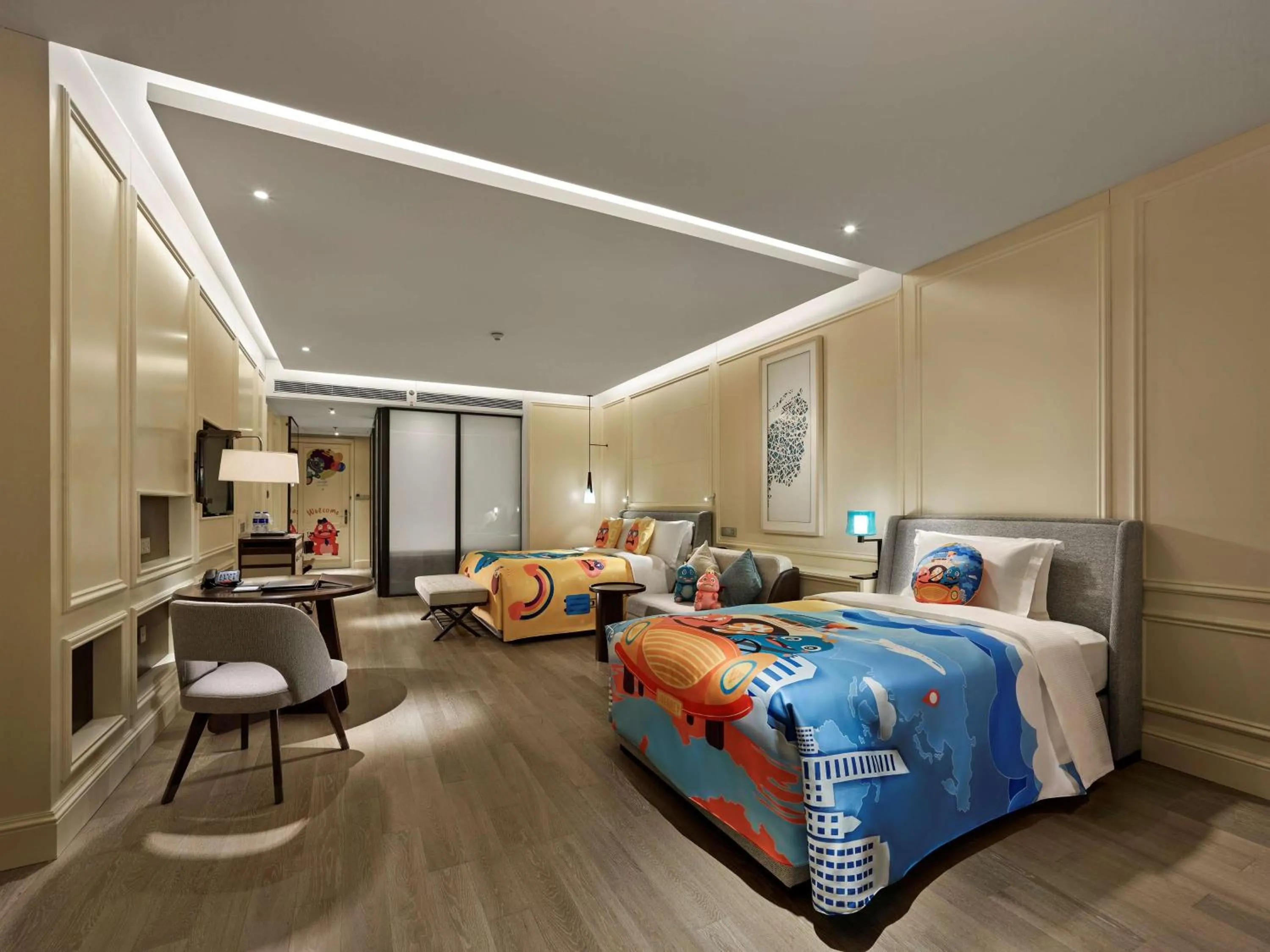 Bed in Hilton Dalian Golden Pebble Beach Resort