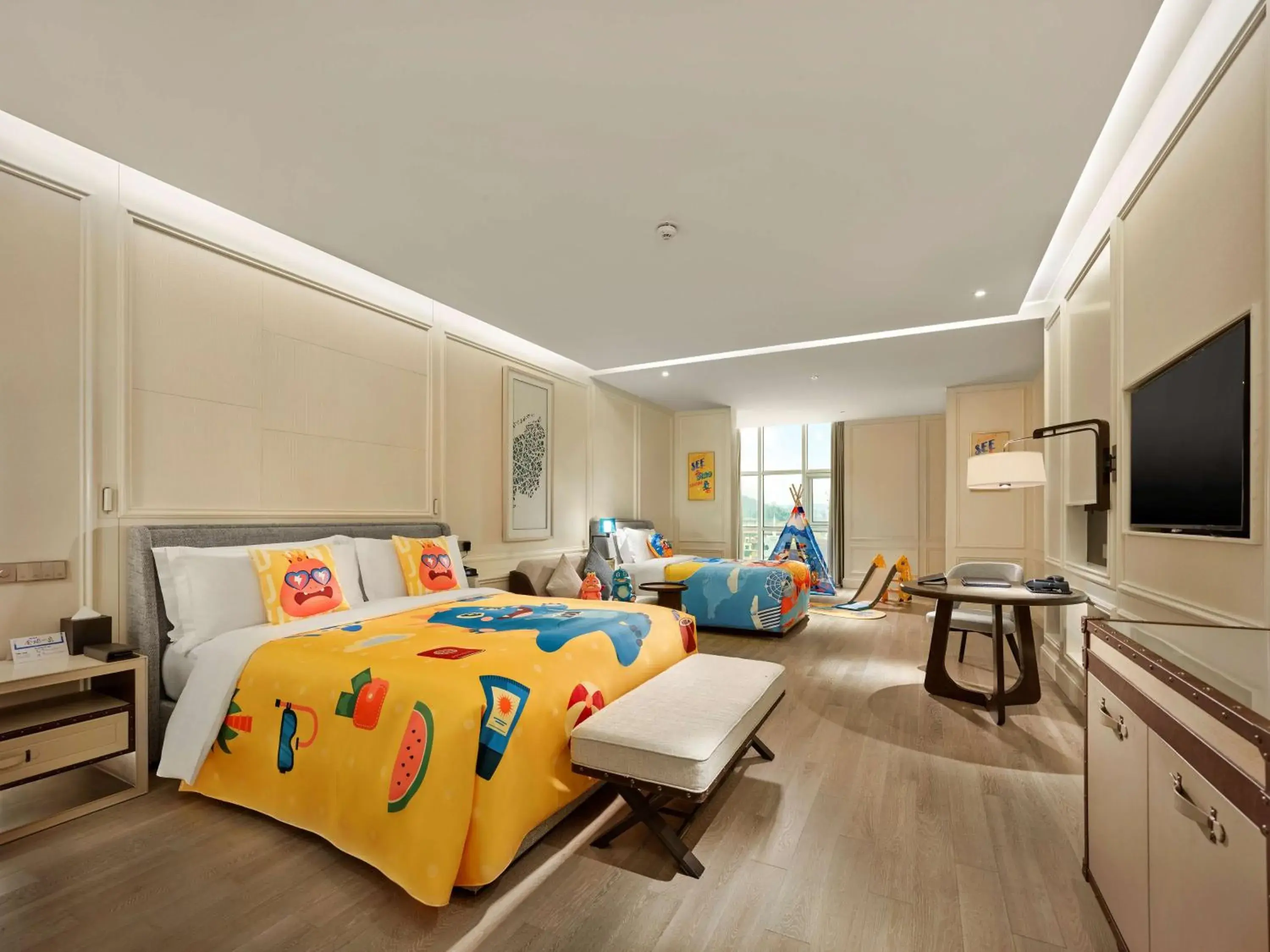 Bed in Hilton Dalian Golden Pebble Beach Resort Bed in Hilton Dalian Golden Pebble Beach Resort