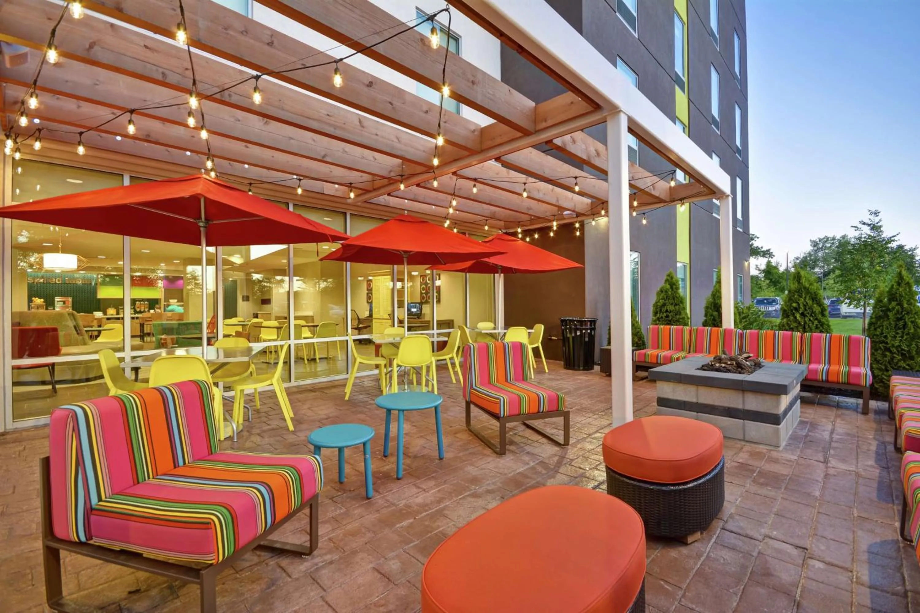 Patio in Home2 Suites by Hilton Queensbury Lake George