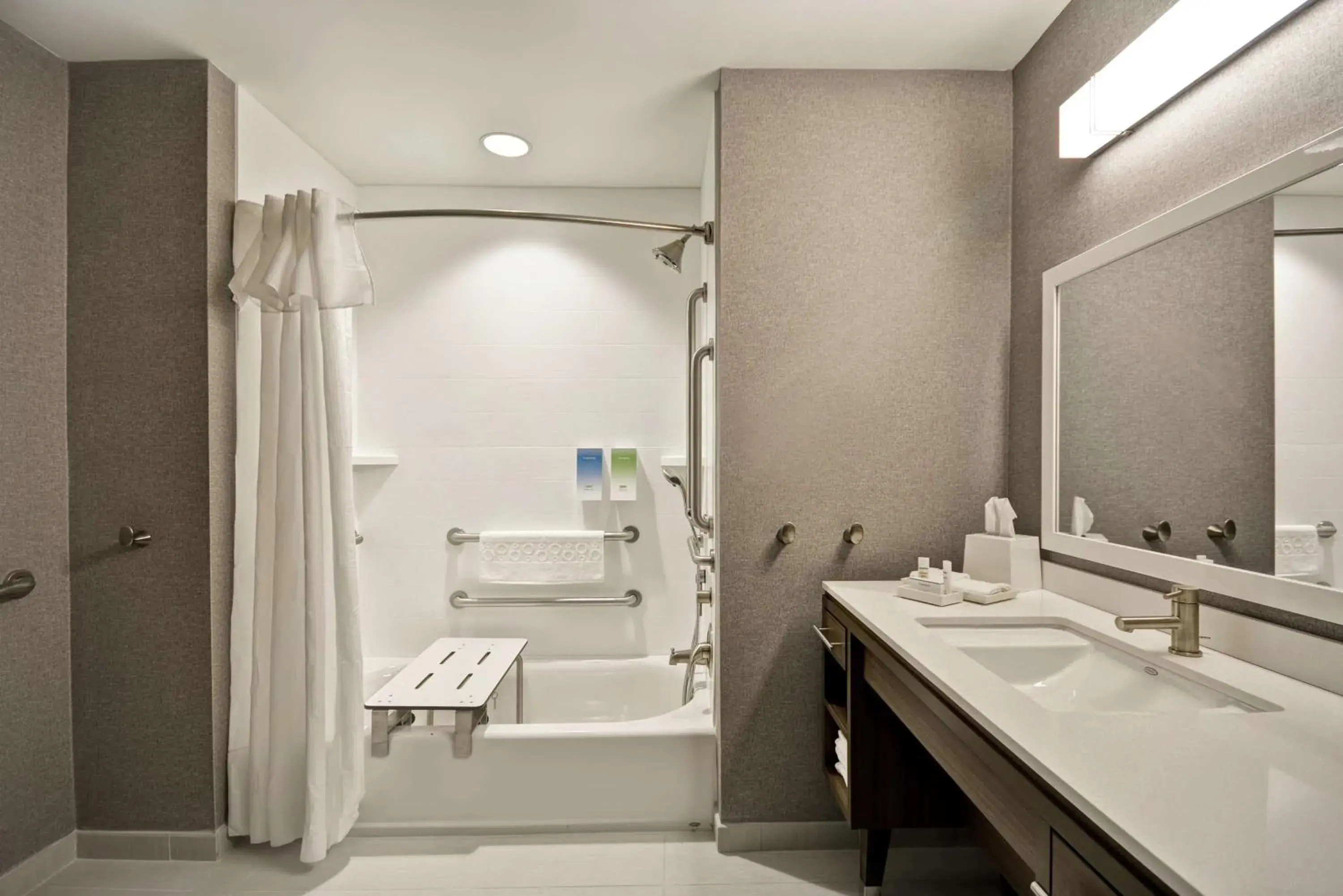 Bathroom in Home2 Suites by Hilton Queensbury Lake George Bathroom in Home2 Suites by Hilton Queensbury Lake George