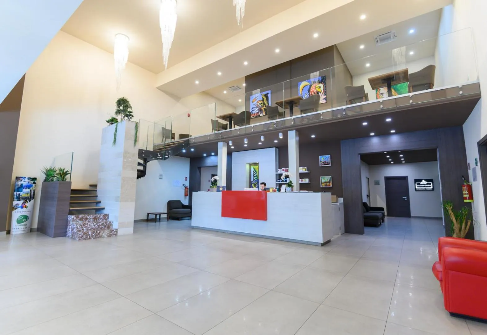 Lobby or reception in Bhotel