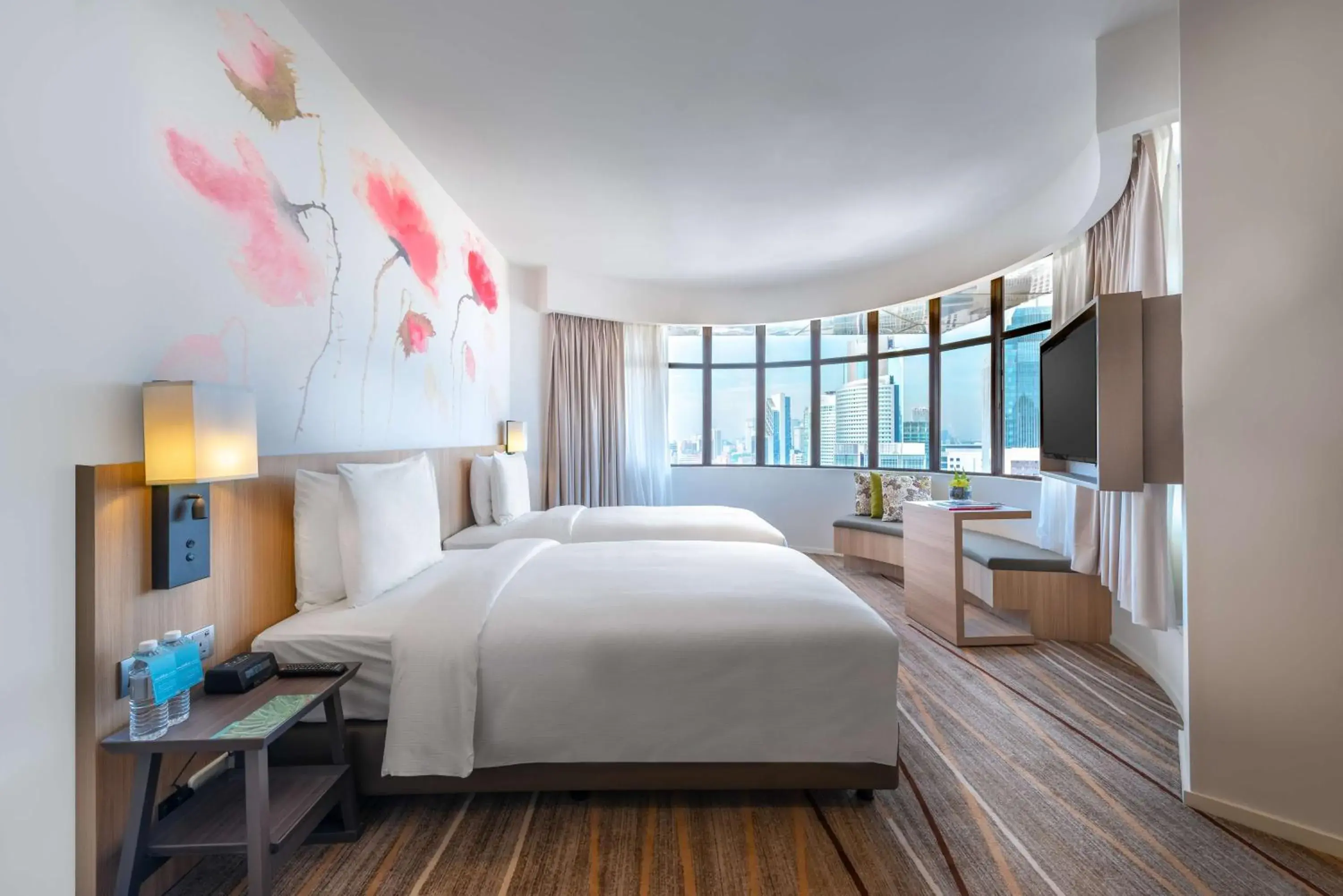 Deluxe Twin Room with KL Tower View in Hilton Garden Inn Kuala Lumpur - South Deluxe Twin Room with KL Tower View in Hilton Garden Inn Kuala Lumpur - South