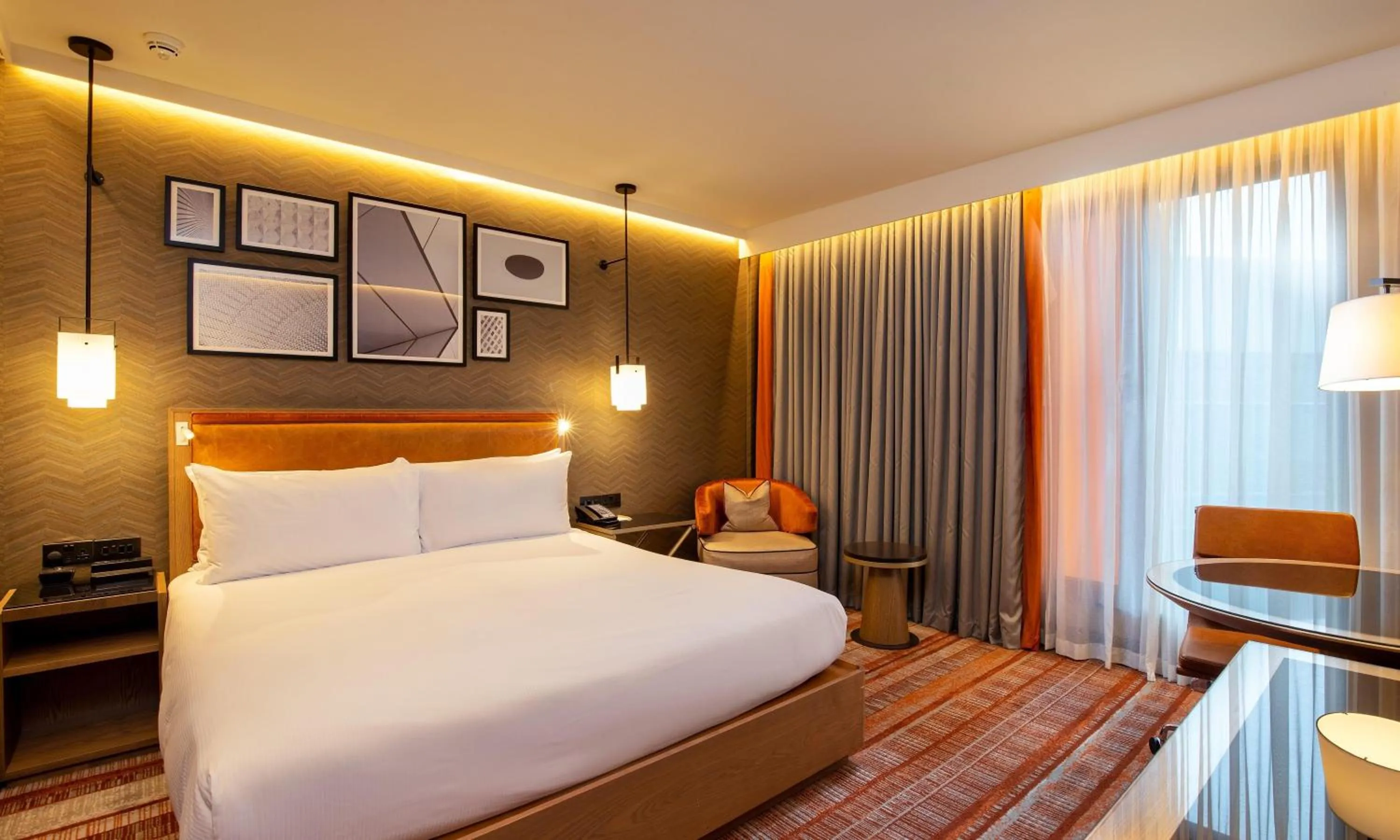 Bed in Hilton London Tower Bridge