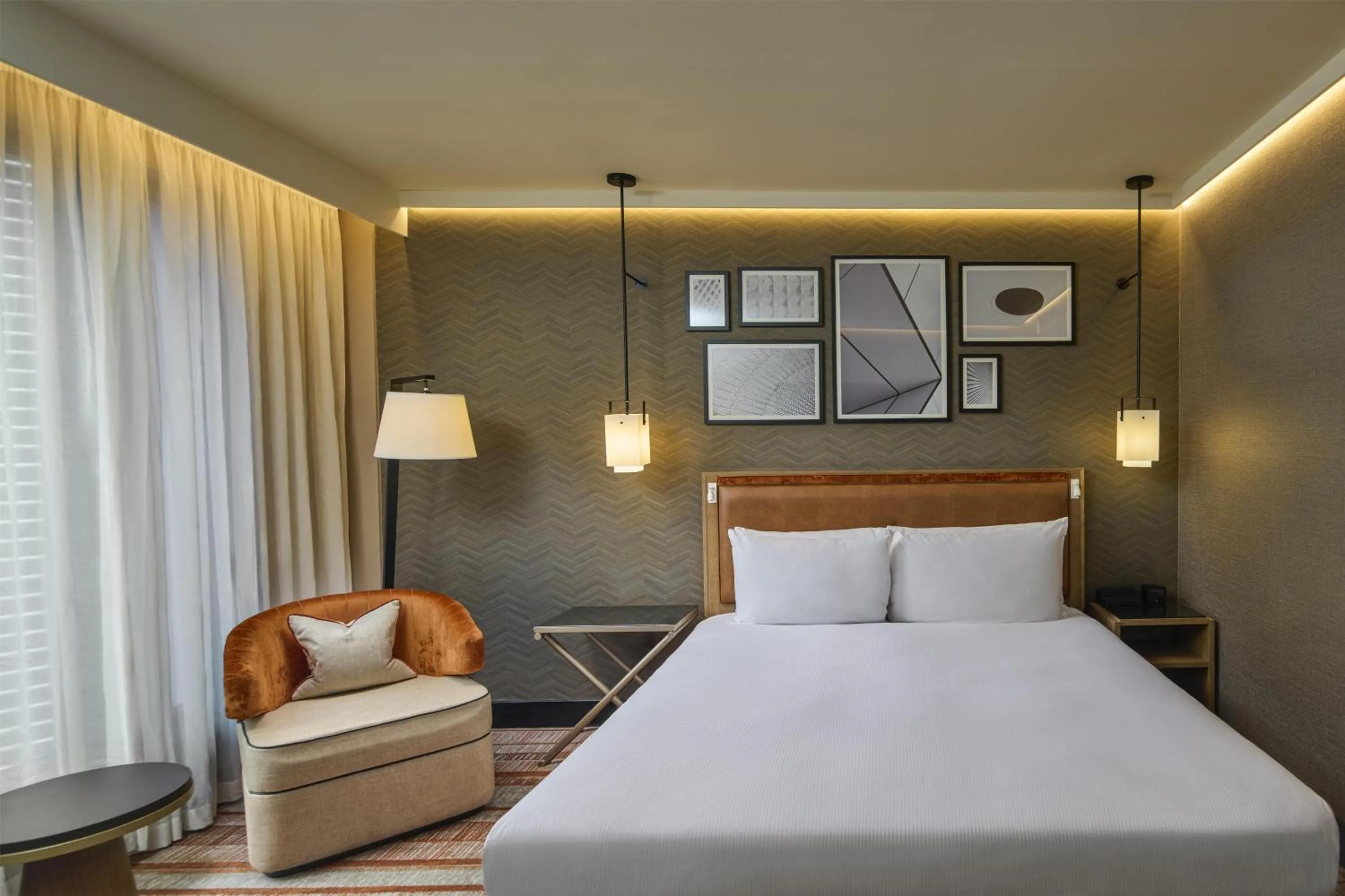 Bed in Hilton London Tower Bridge