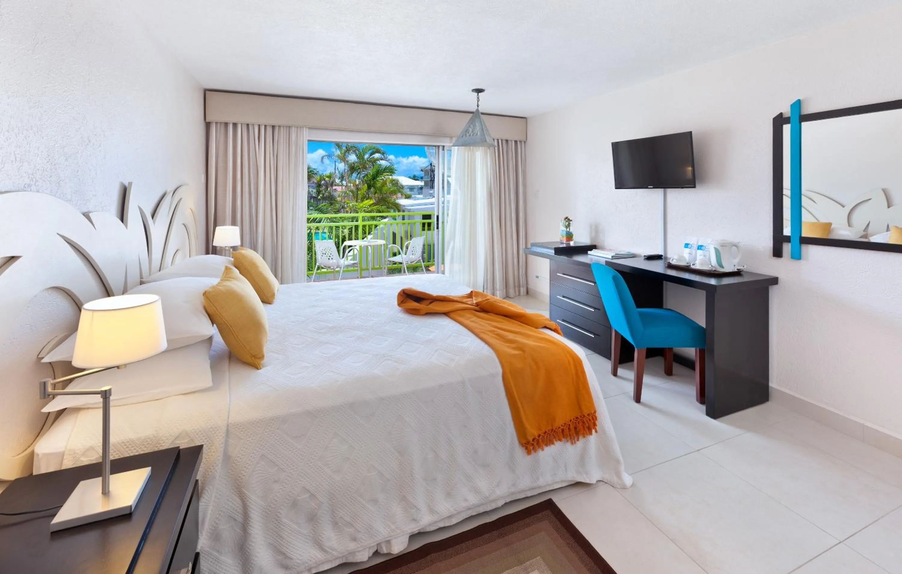 Bed in Blue Horizon Hotel