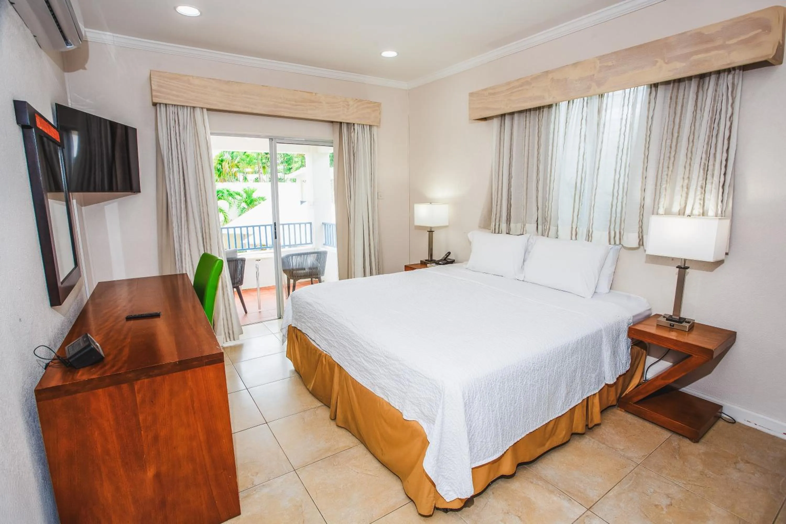 Bed in Blue Horizon Hotel