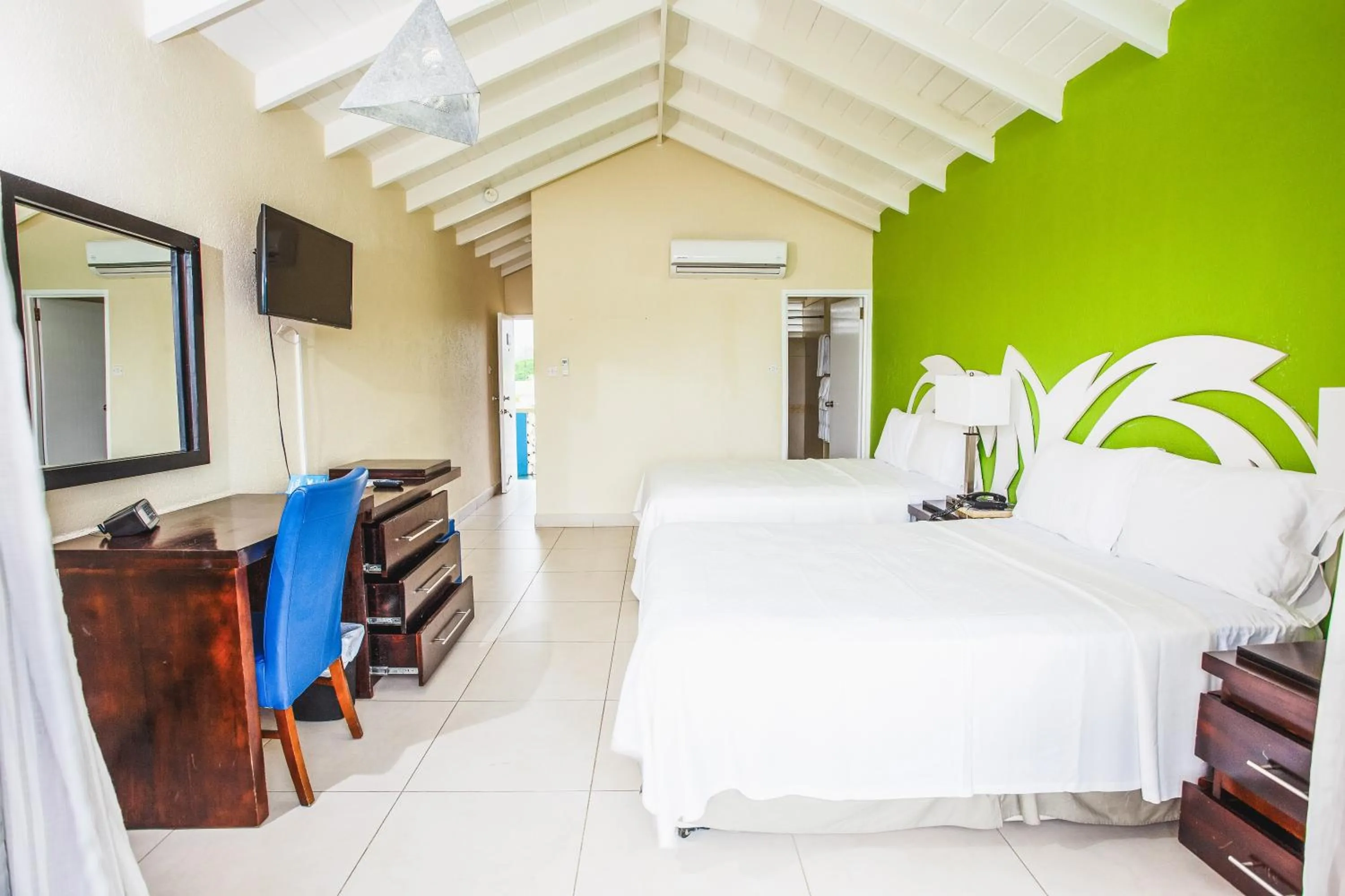 Bed in Blue Horizon Hotel