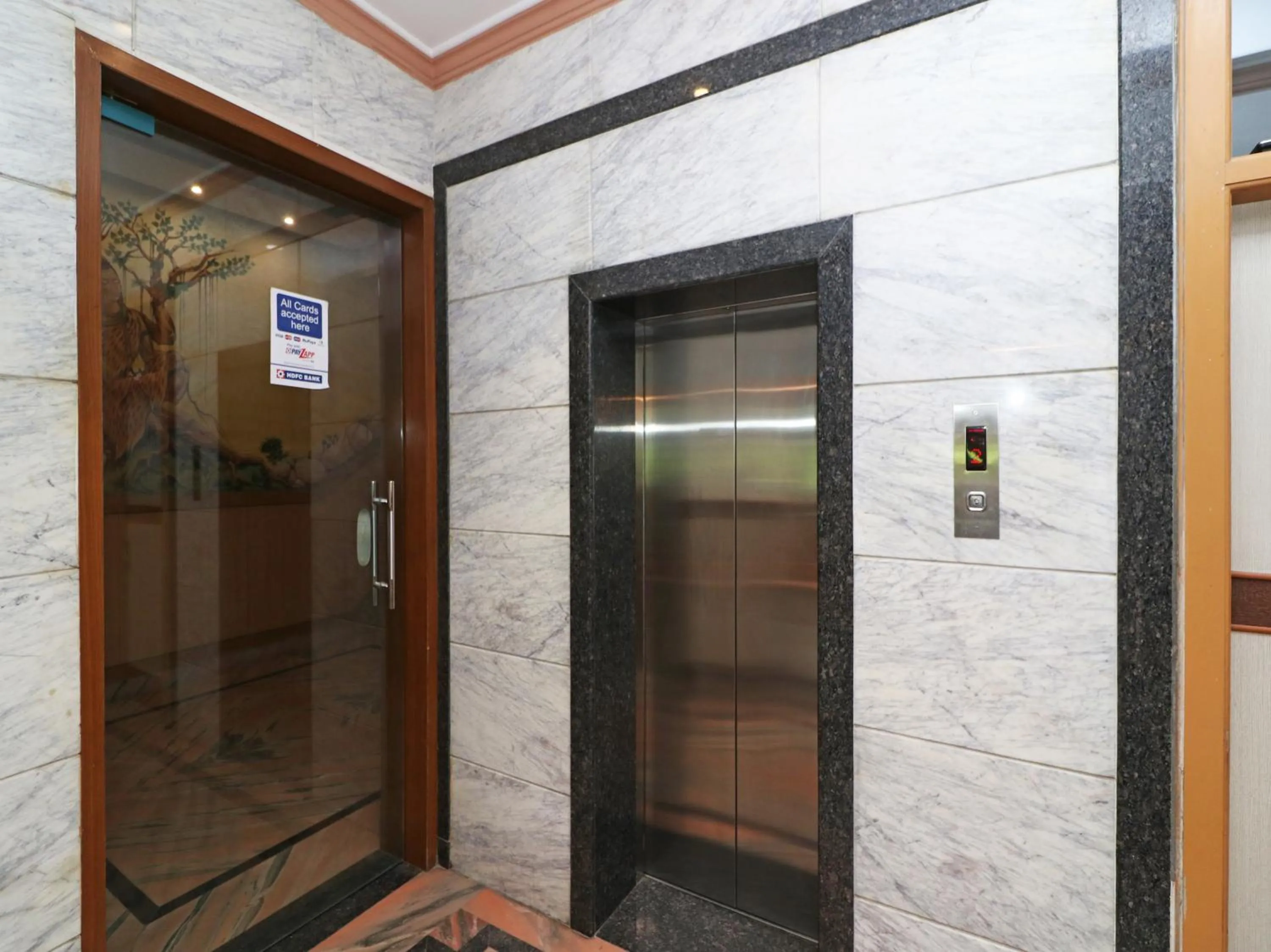 elevator in Hotel Buddha