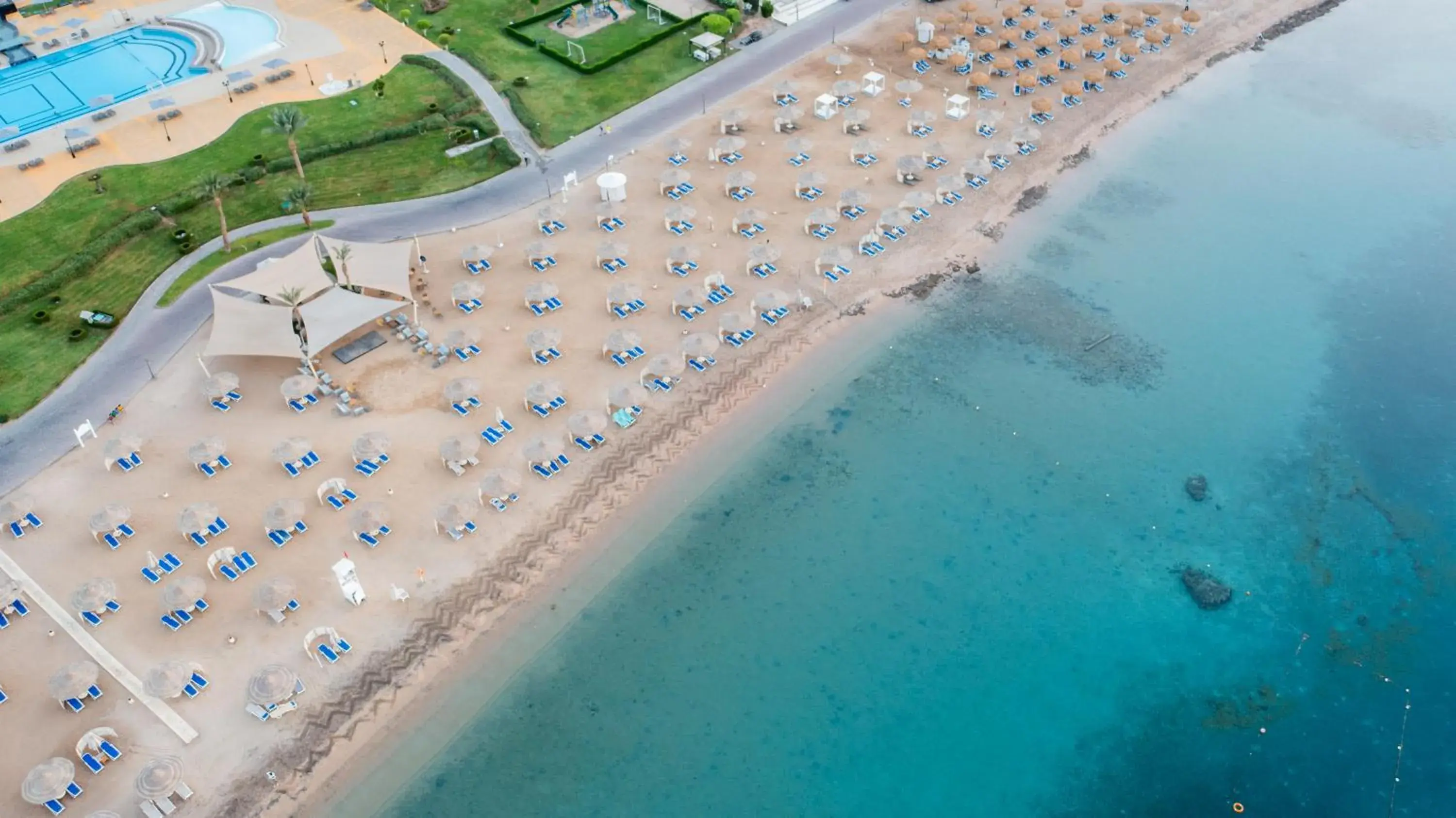 Bird's eye view in Old Palace Resort Sahl Hasheesh Bird's eye view in Old Palace Resort Sahl Hasheesh