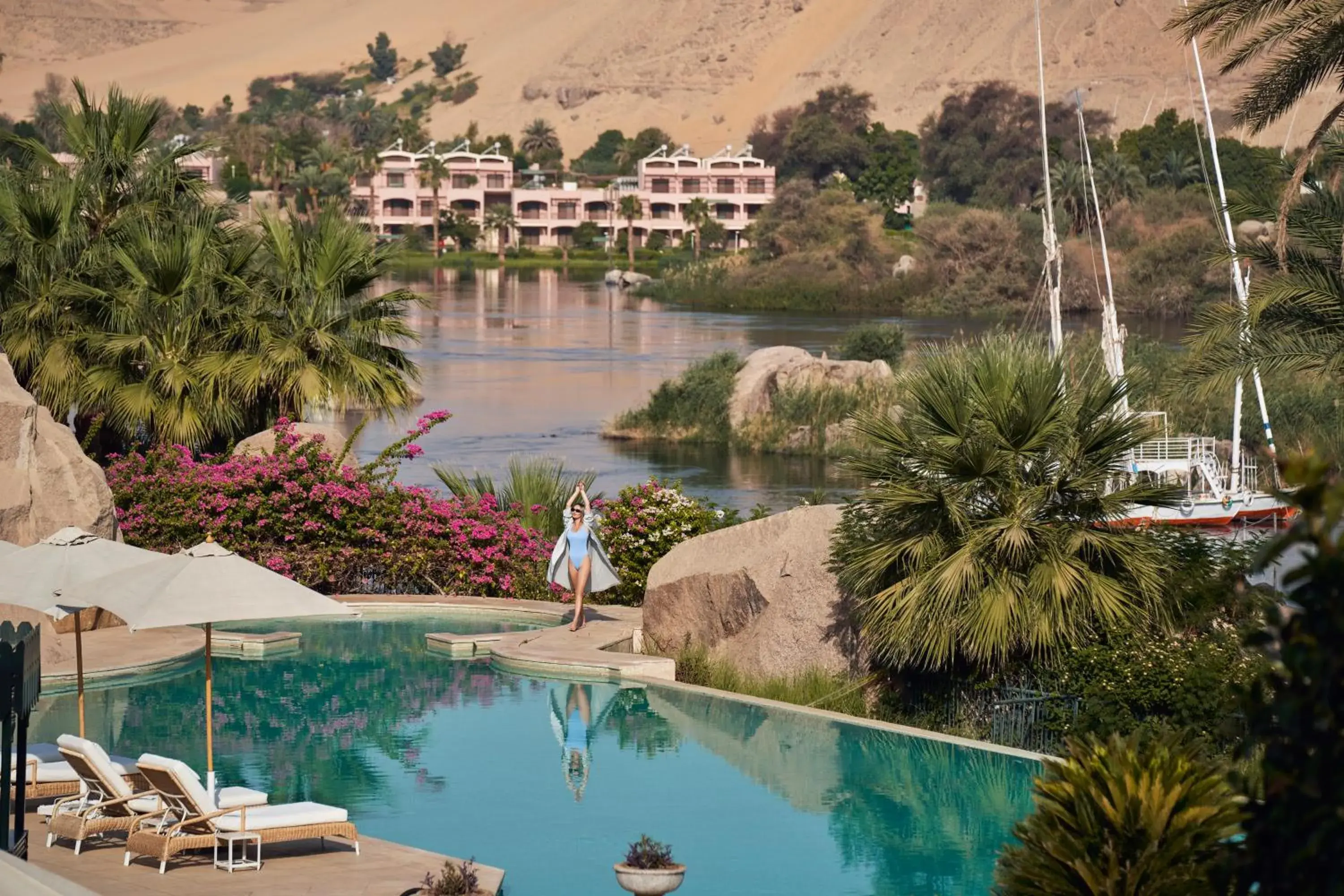 Pool view in Sofitel Legend Old Cataract Pool view in Sofitel Legend Old Cataract