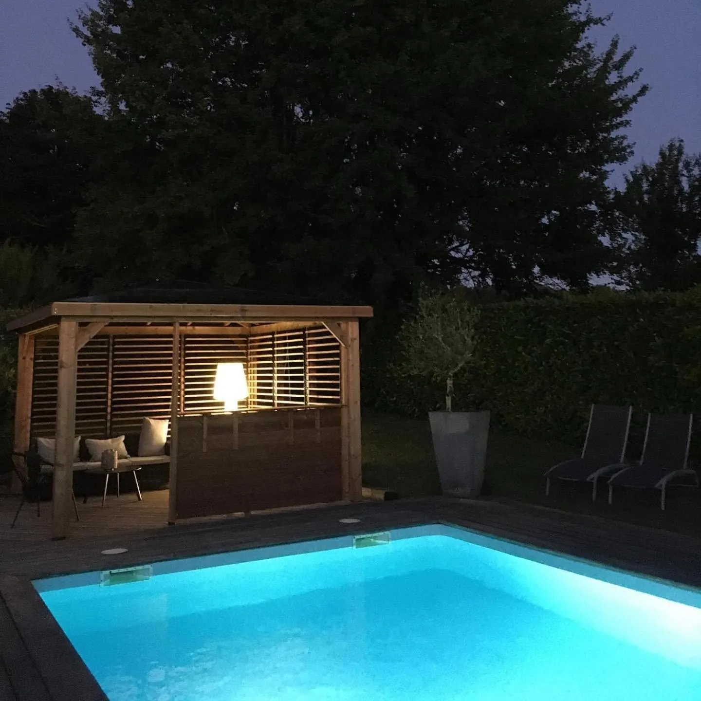Pool view in La Maison des Eaux Claires
