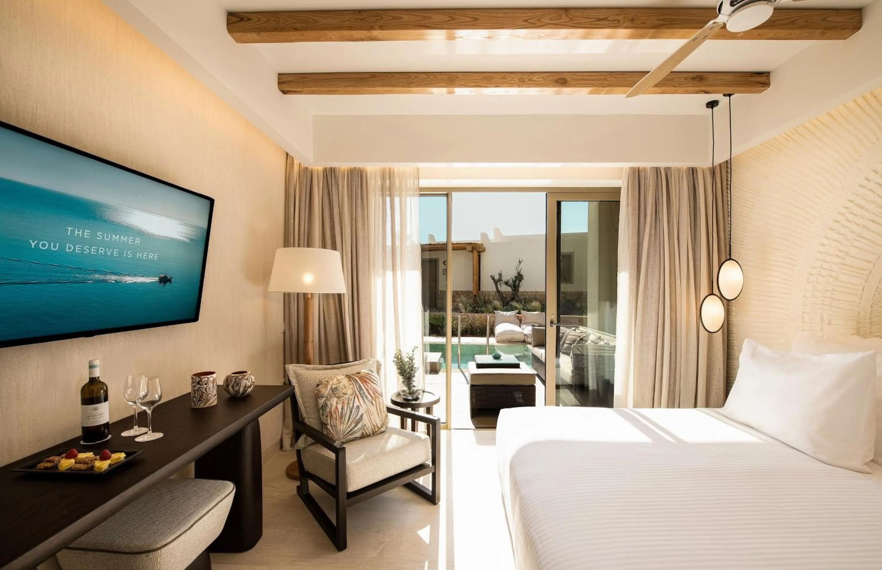 Bedroom, Bed in Mitsis Selection Rinela