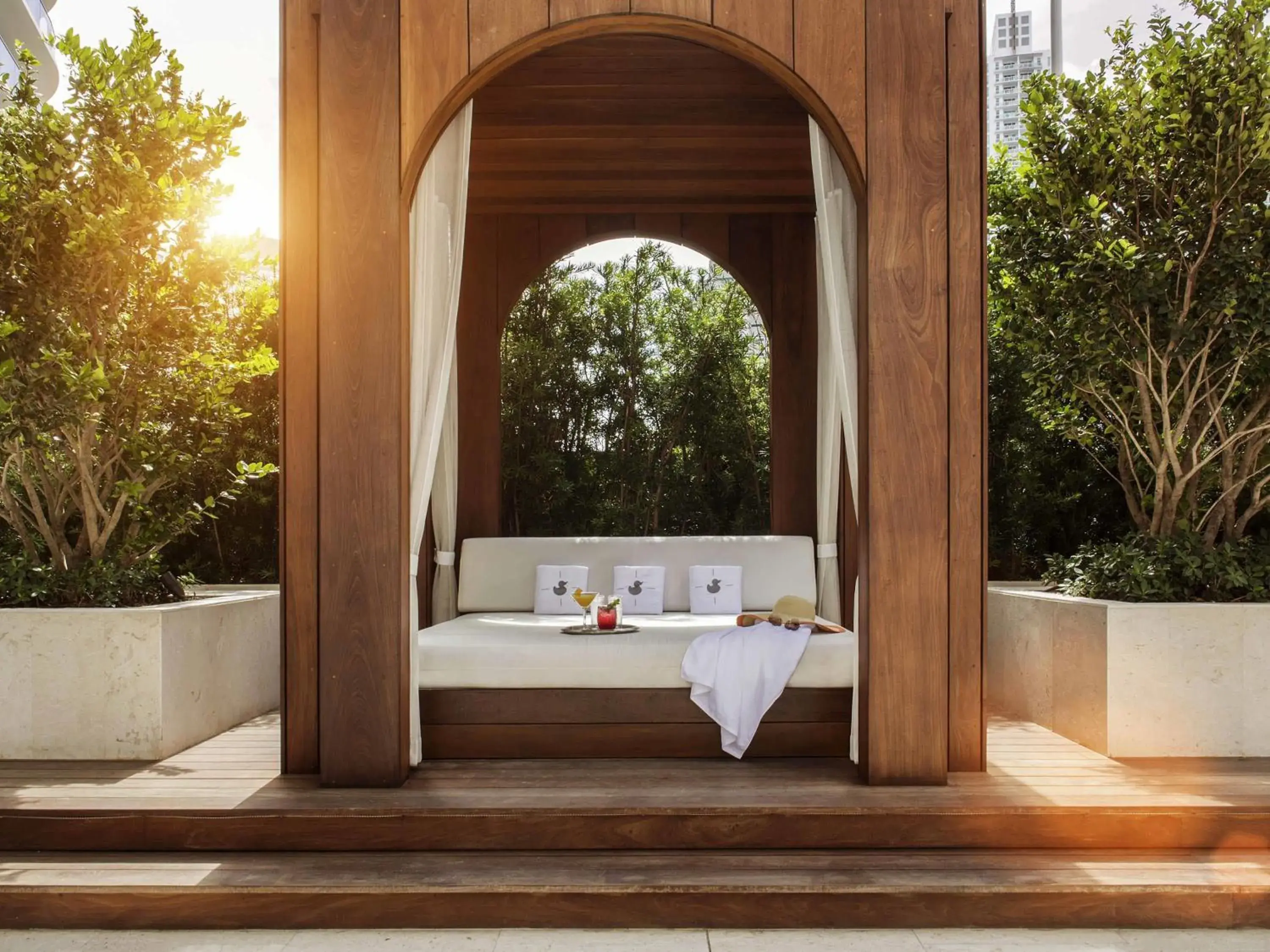 Pool view in SLS LUX Brickell Pool view in SLS LUX Brickell