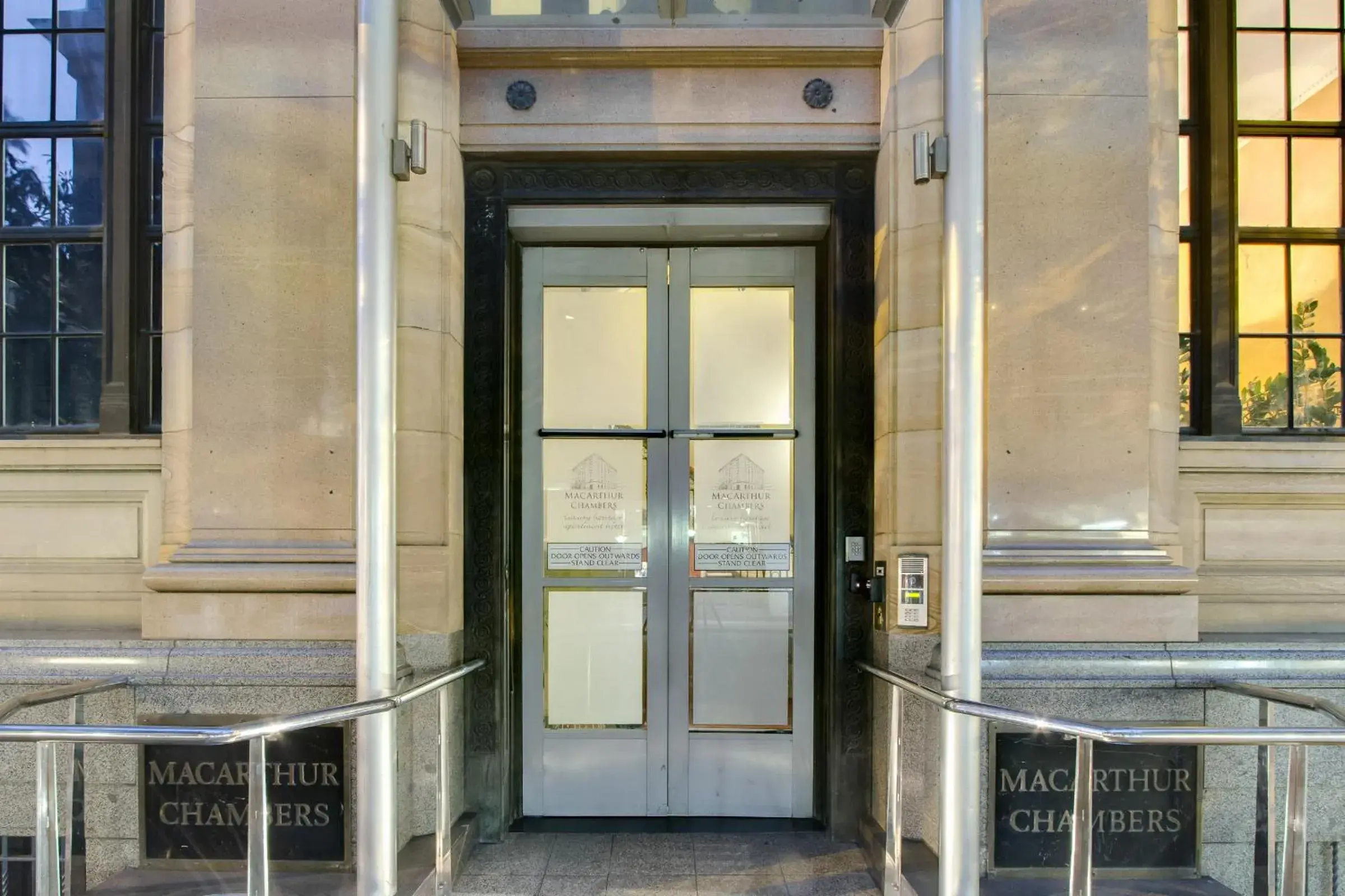 Facade/entrance in MacArthur Chambers Facade/entrance in MacArthur Chambers