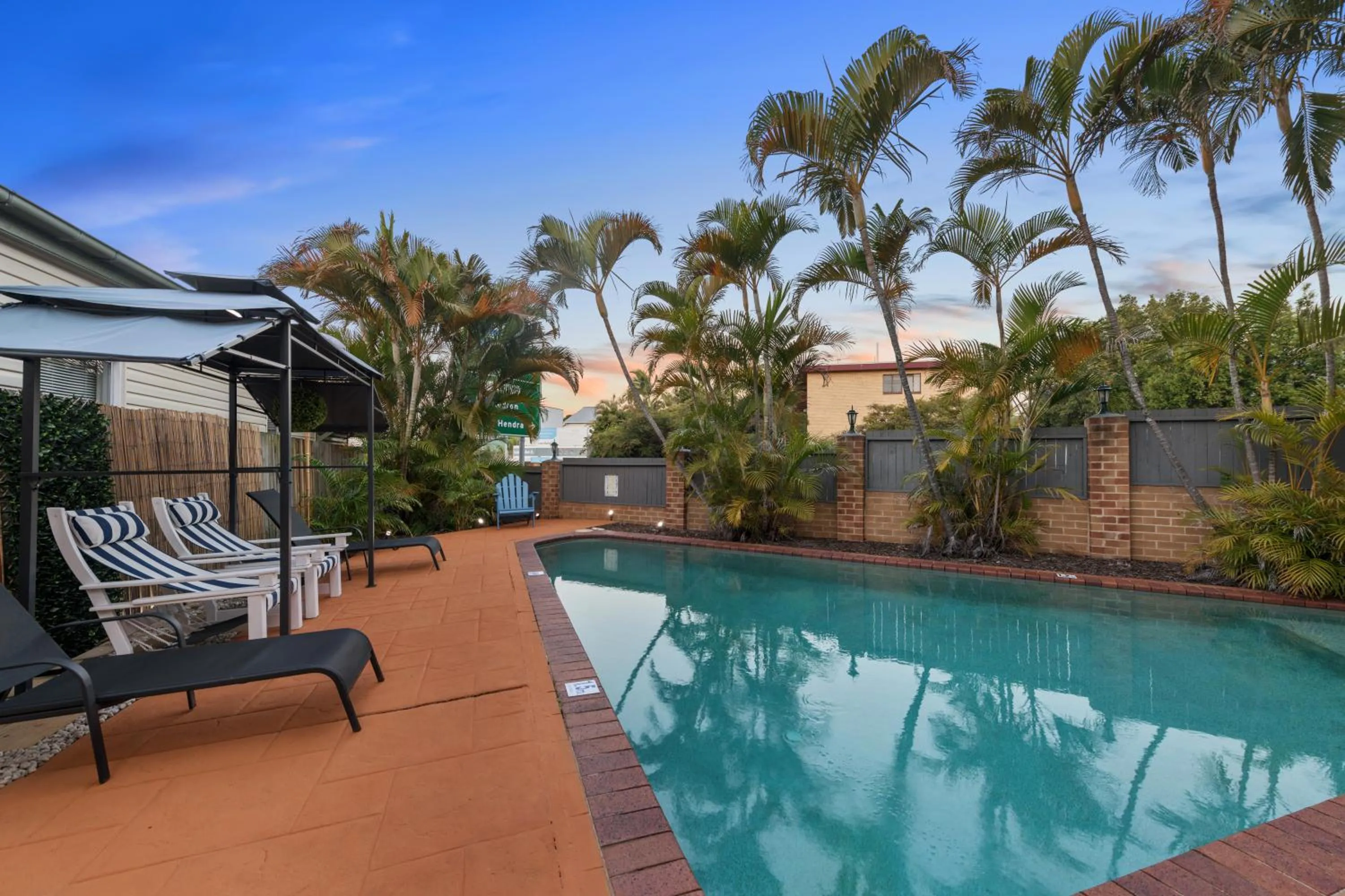 Pool view in Airport Clayfield Motel