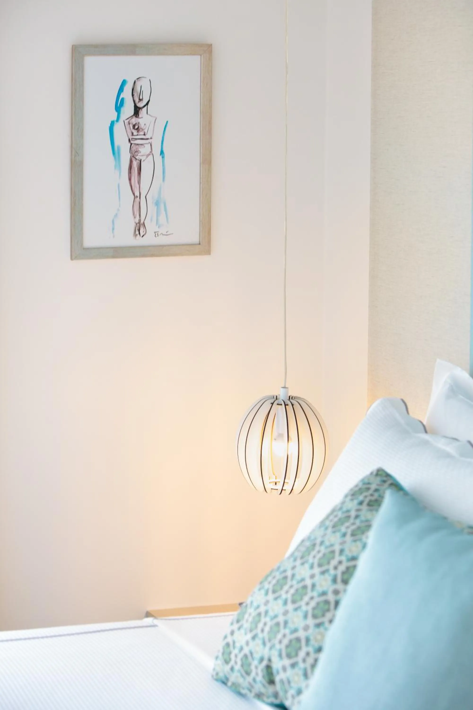 Decorative detail, Bed in Kandiani Bleu Ciel