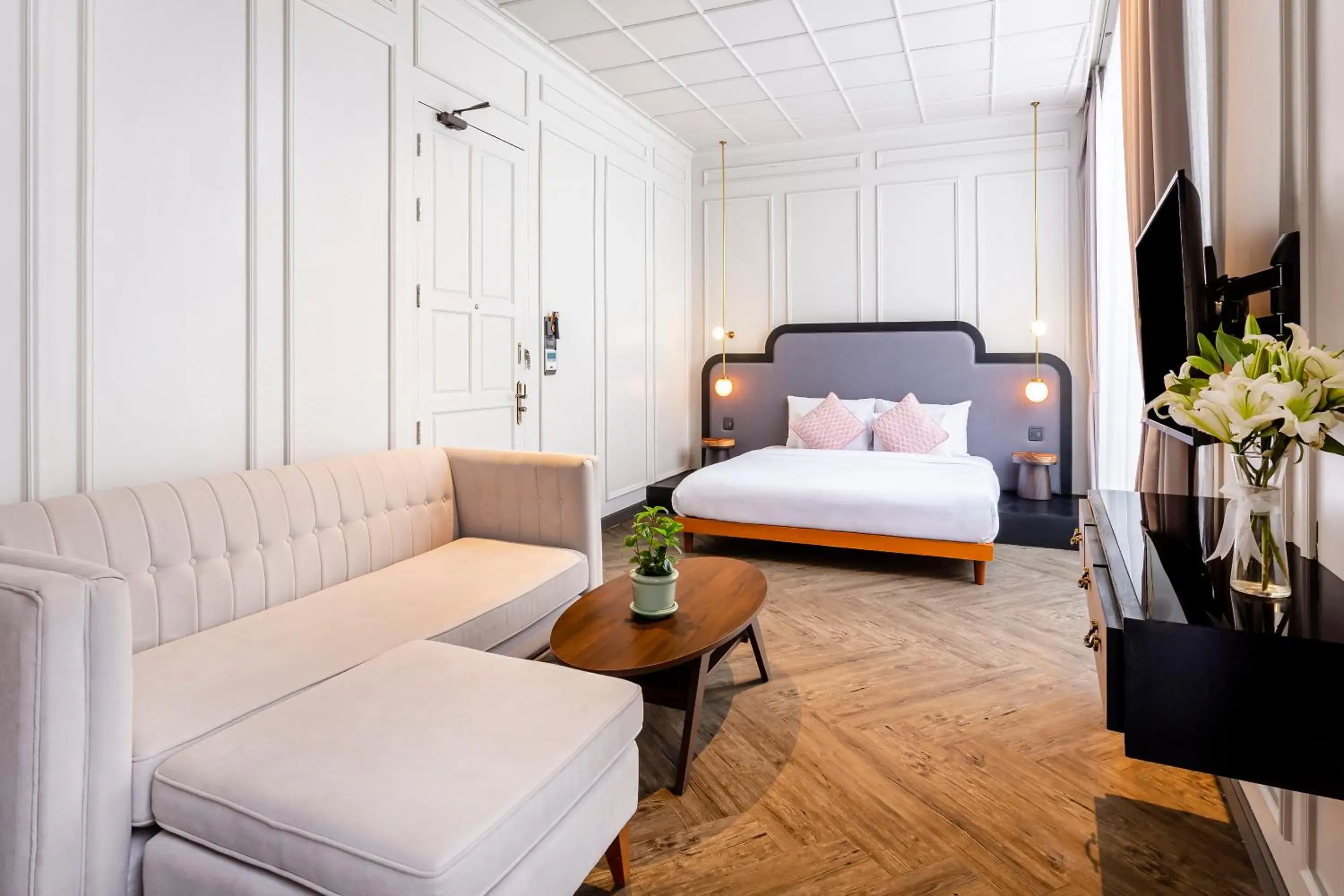 Bed in MiLa Thapae@Chiang Mai Old City Bed in MiLa Thapae@Chiang Mai Old City