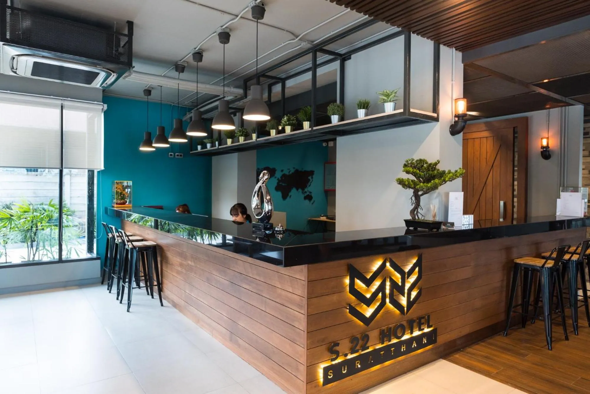 Seating area in S.22 Hotel Suratthani