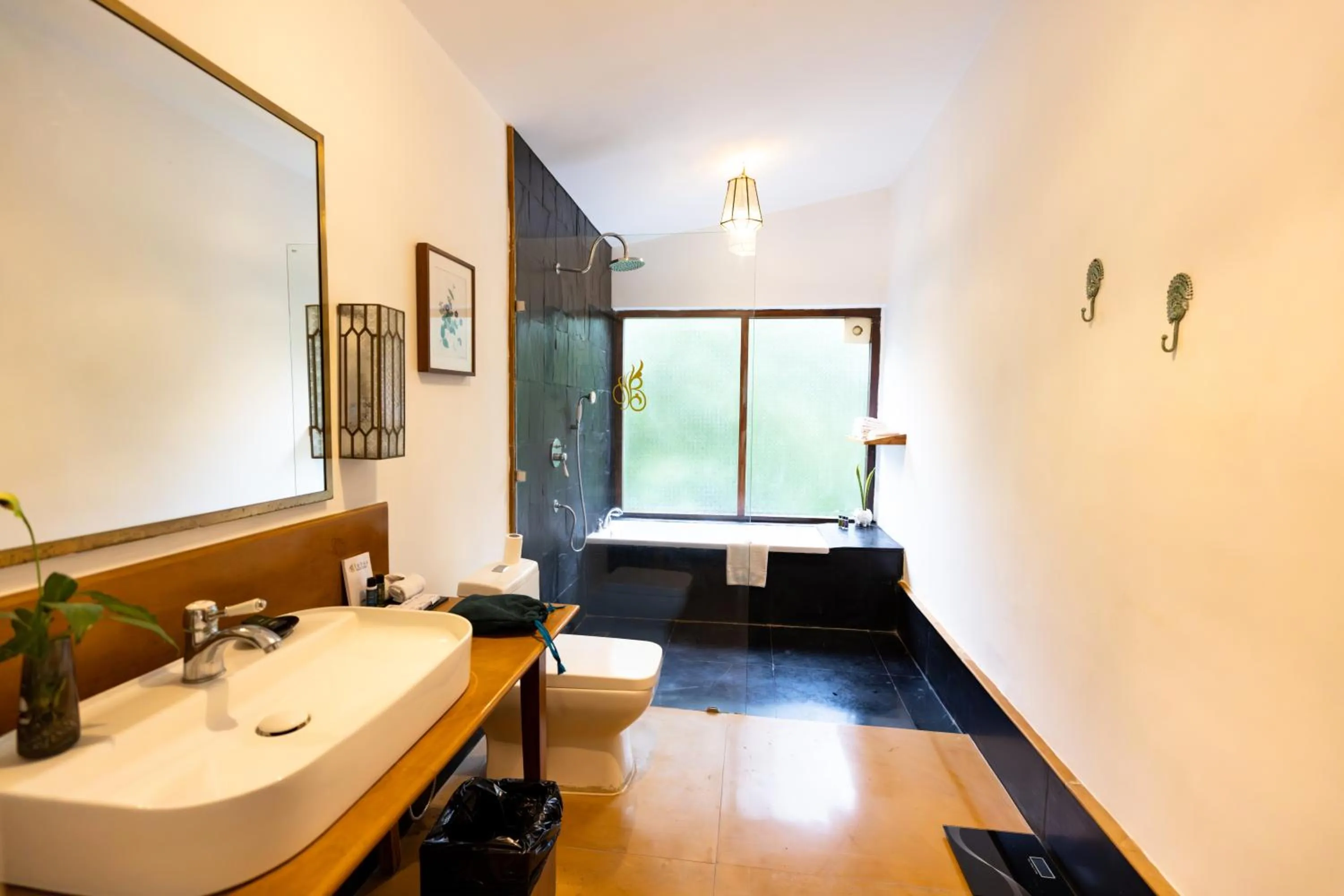 Bathroom, Bed in Saraca Resort & Spa Corbett