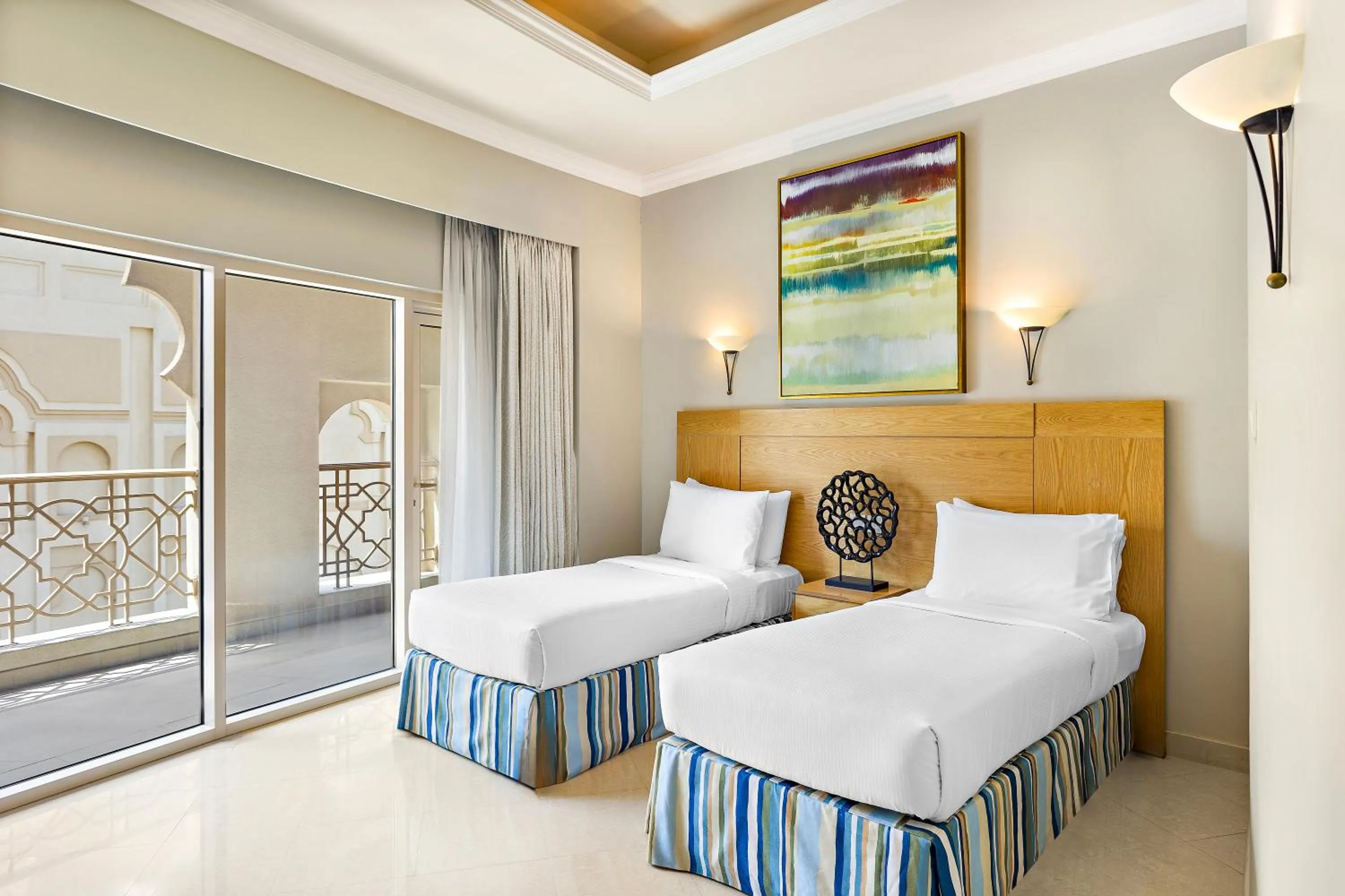 Living room, Bed in Al Hamra Residence