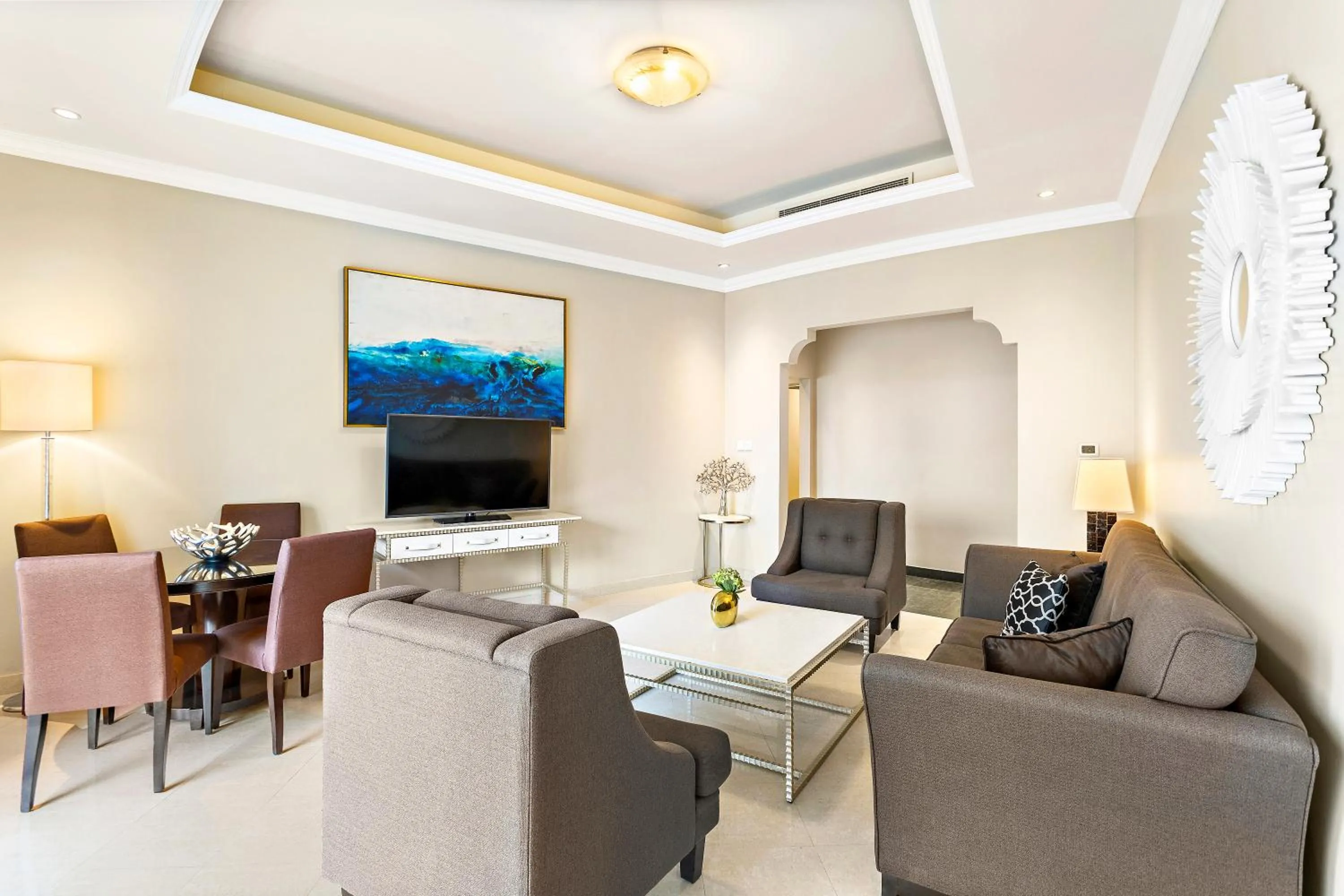 Living room in Al Hamra Residence