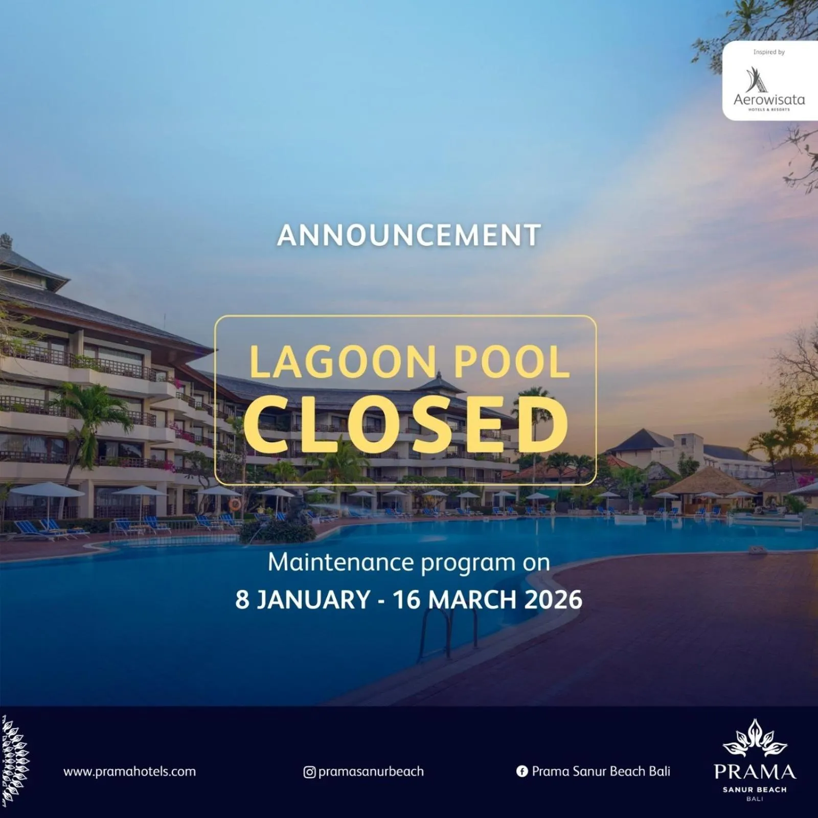 Swimming pool in Prama Sanur Beach Bali