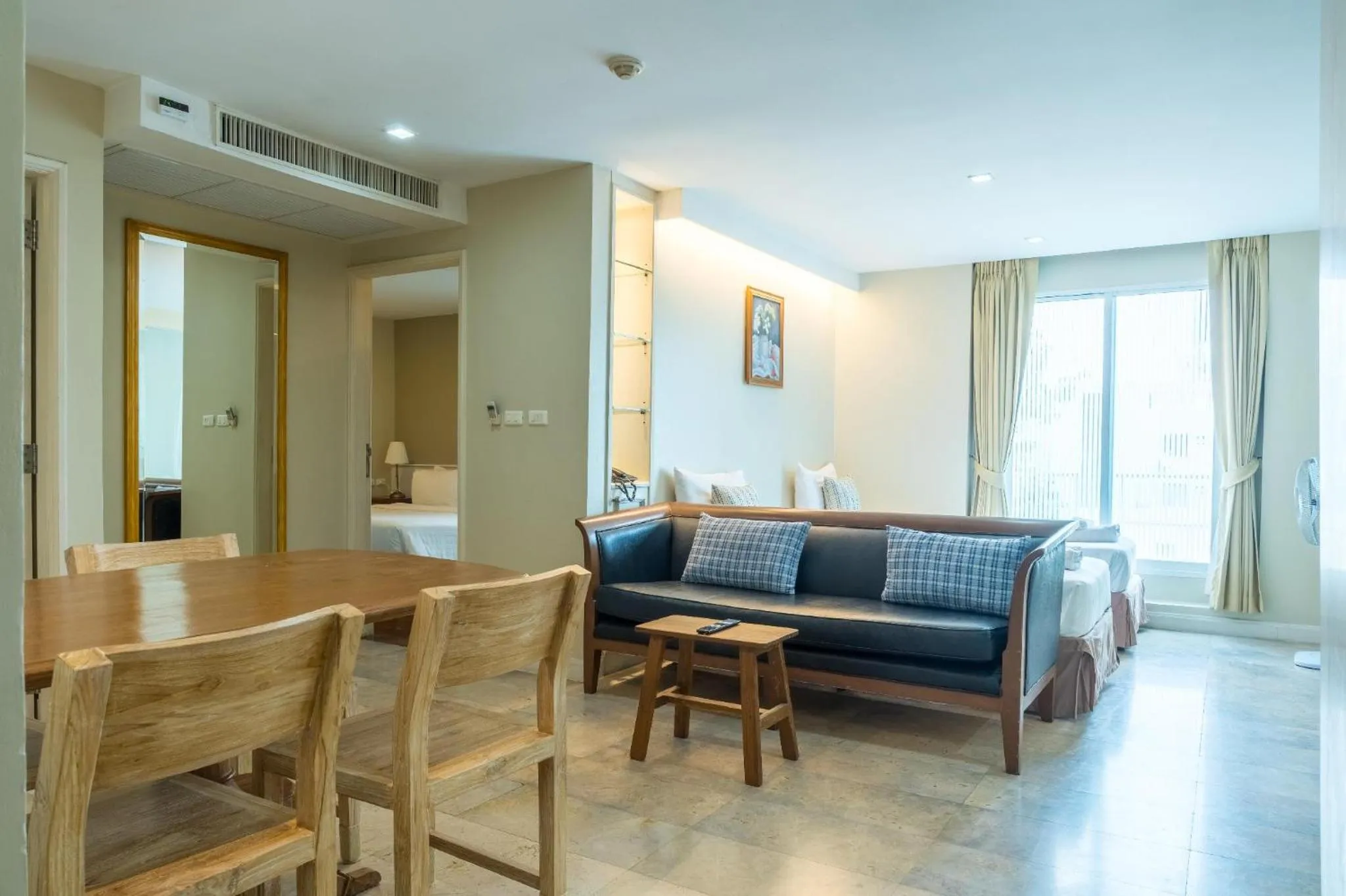 Living room in Sabai Sathorn Service Apartment