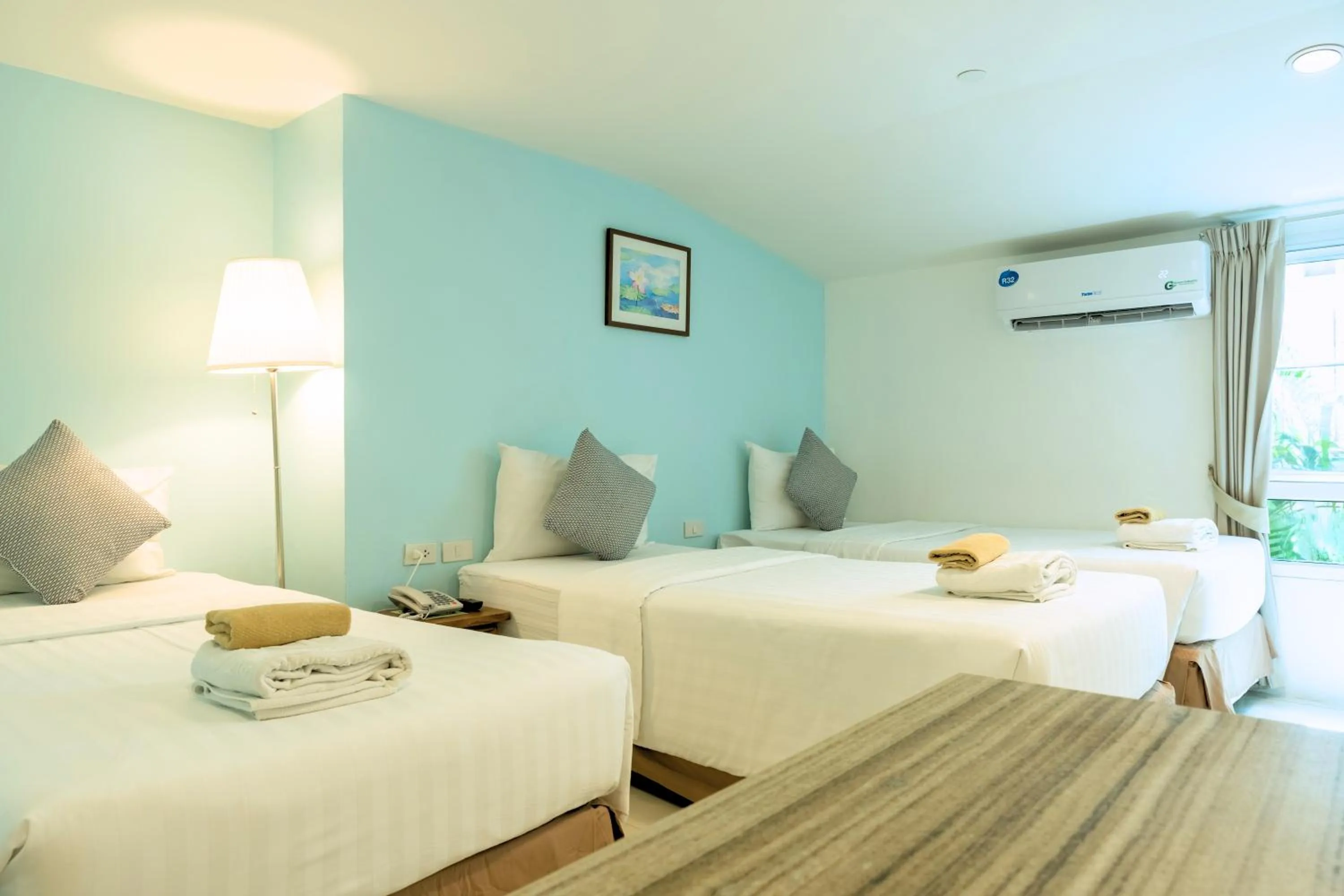 Bed in Sabai Sathorn Service Apartment