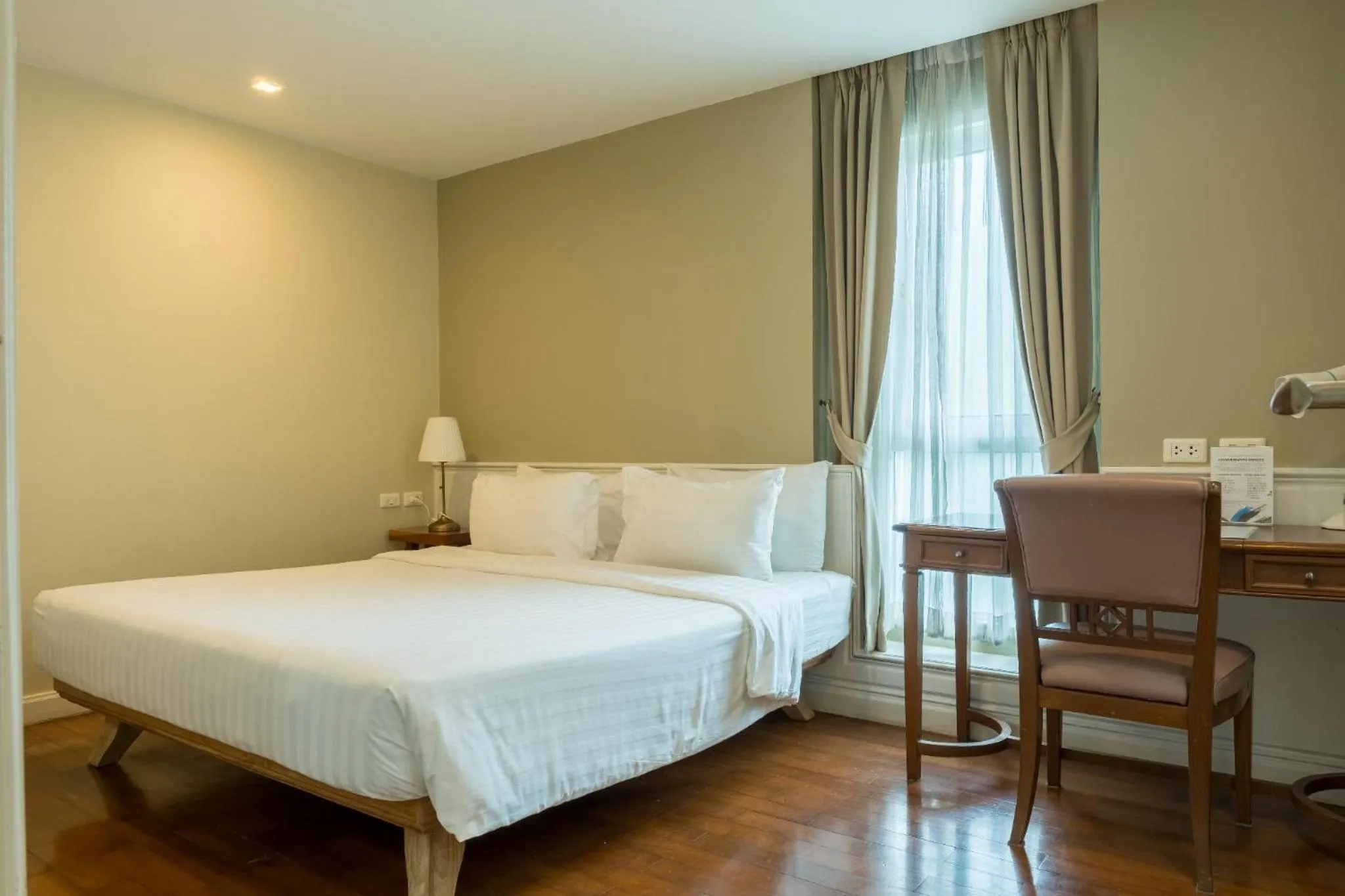 Bed in Sabai Sathorn Service Apartment