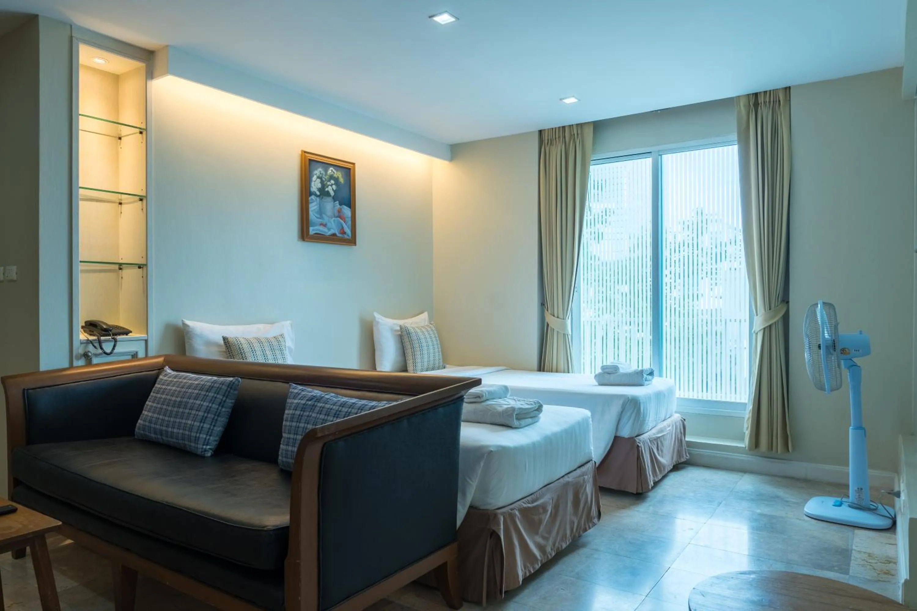 Bed in Sabai Sathorn Service Apartment