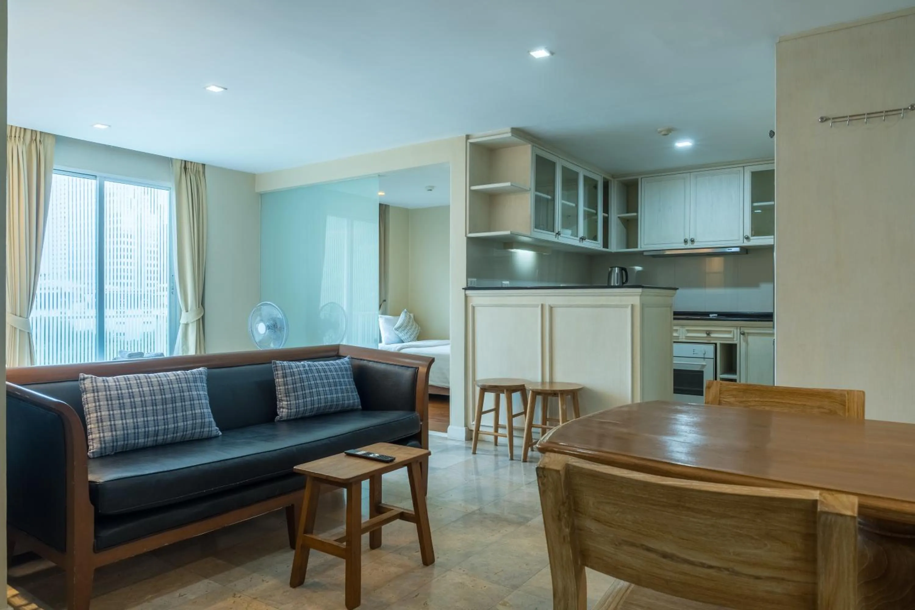 Living room in Sabai Sathorn Service Apartment