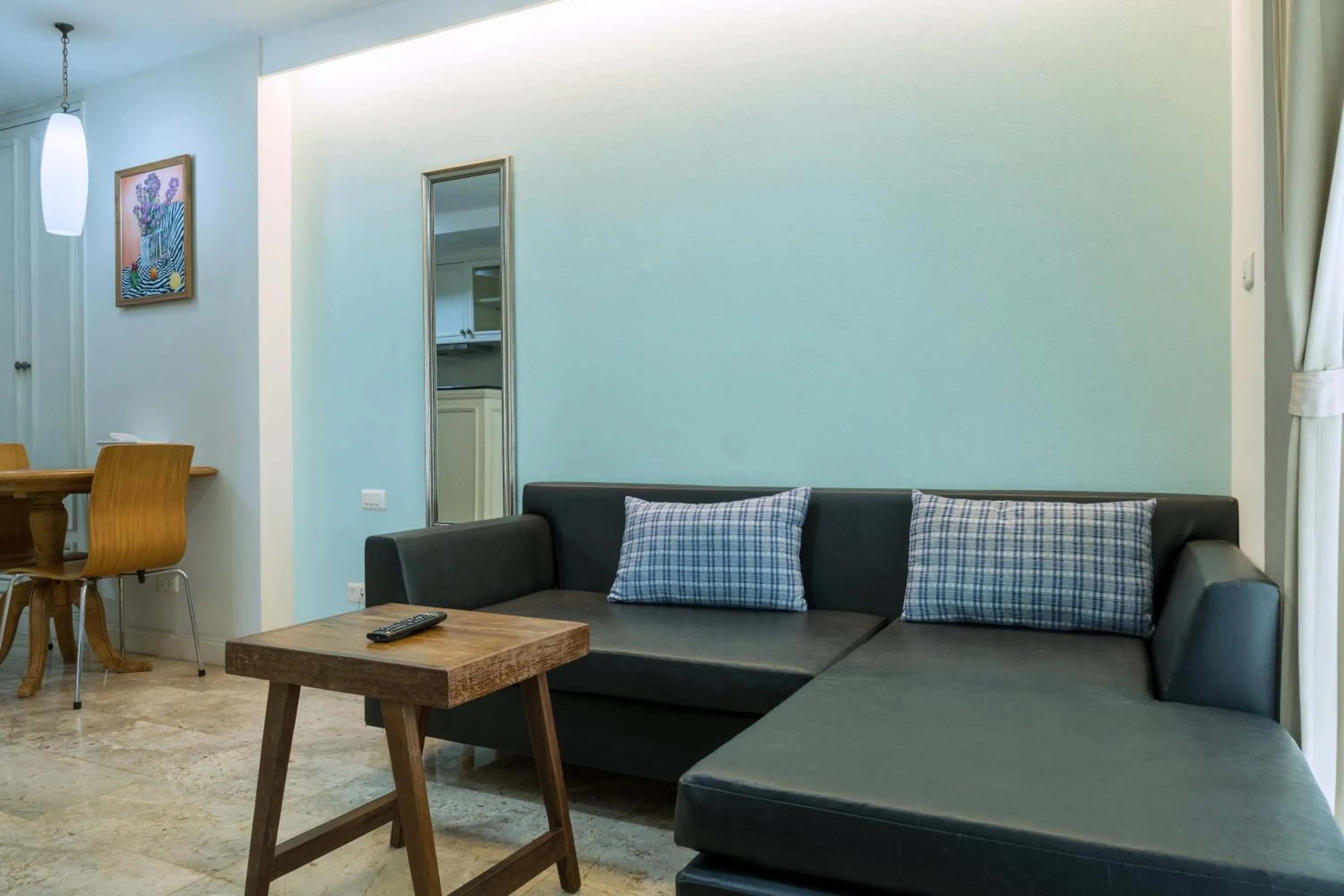 Living room in Sabai Sathorn Service Apartment