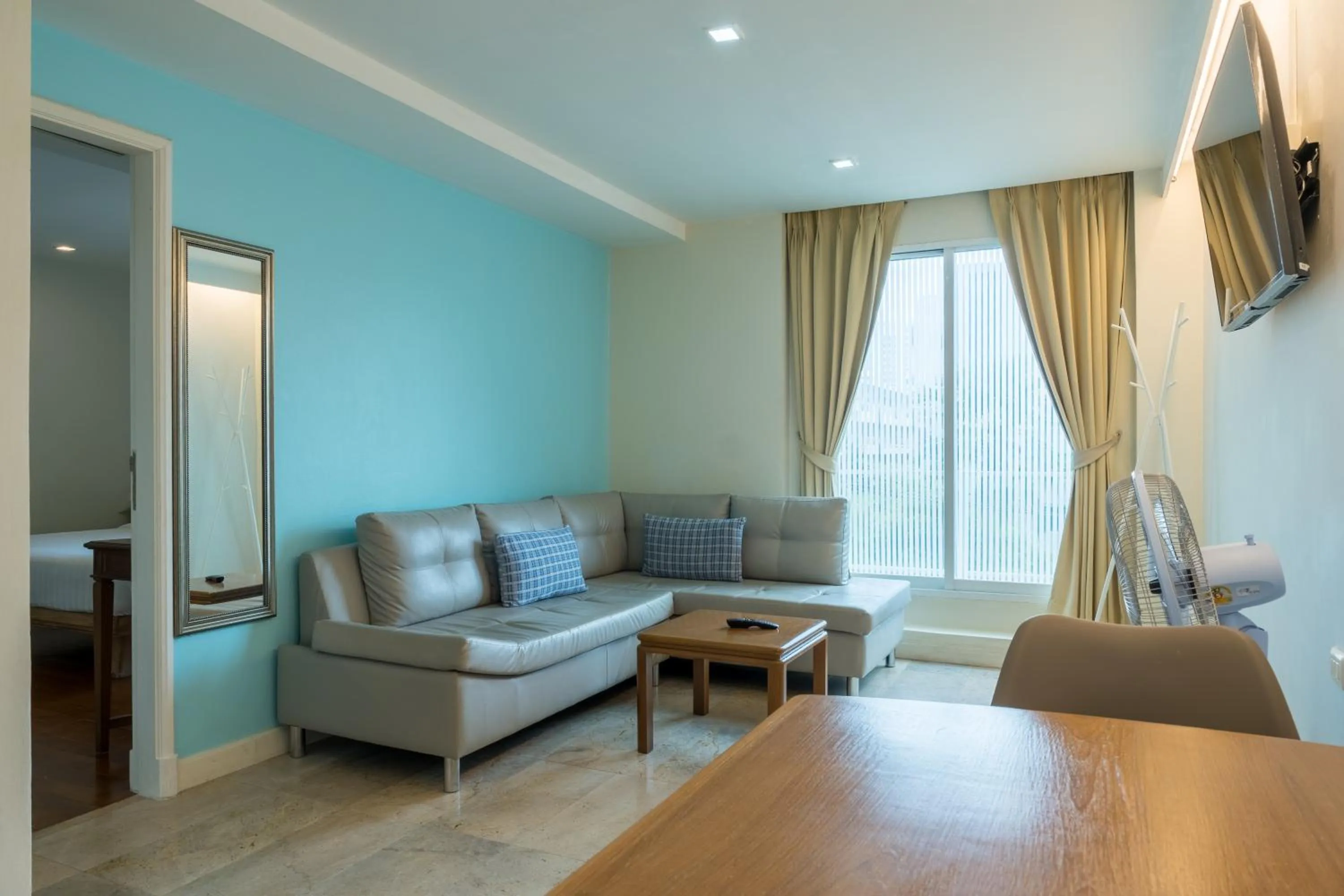 Living room in Sabai Sathorn Service Apartment