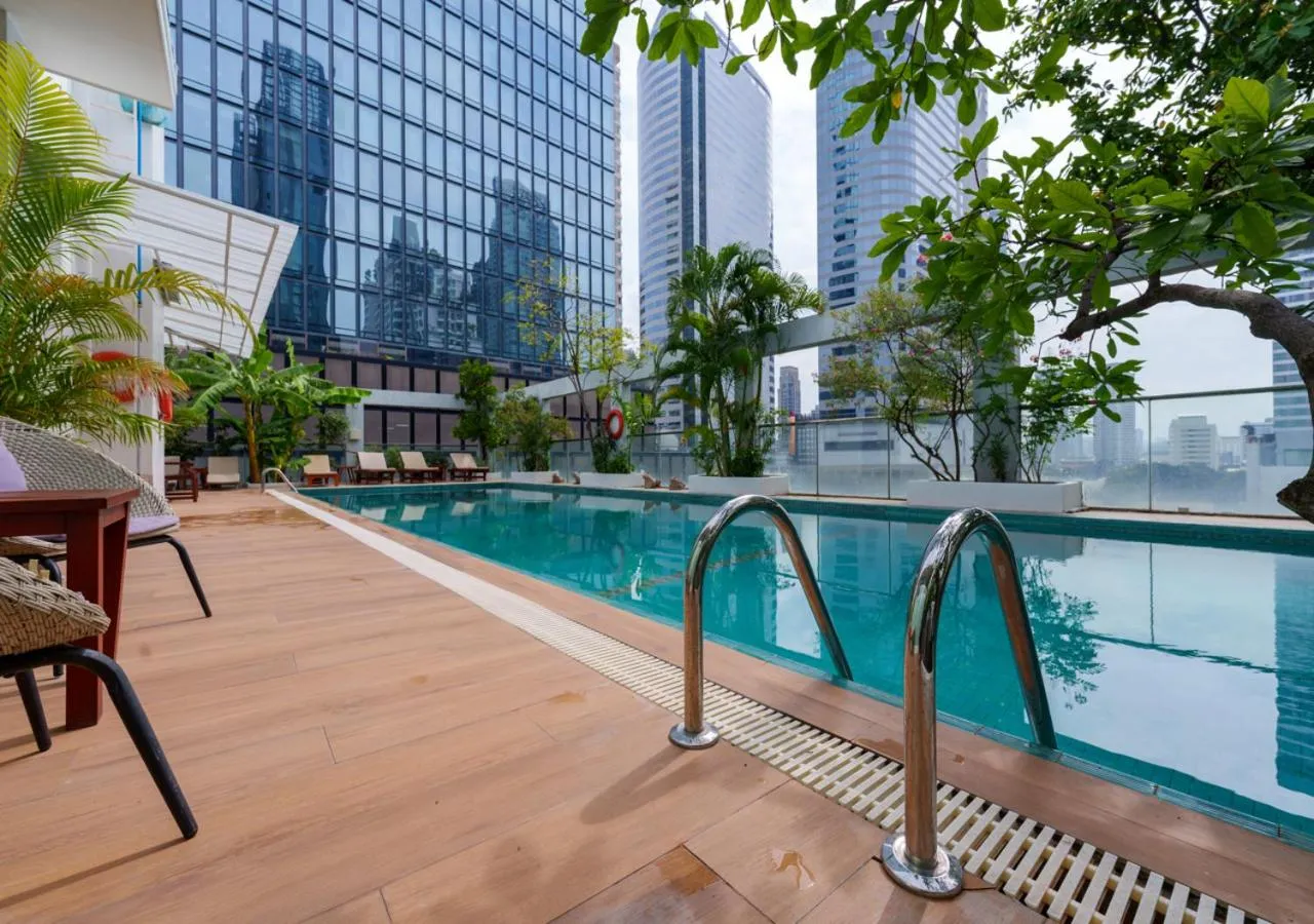 Pool view in Sabai Sathorn Service Apartment