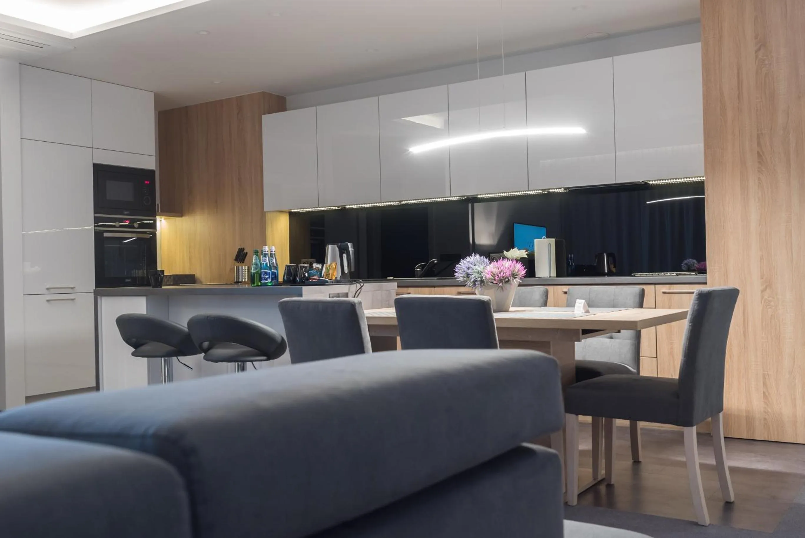 Kitchen or kitchenette in Apart-Hotel VIVI RESIDENCE & SPA