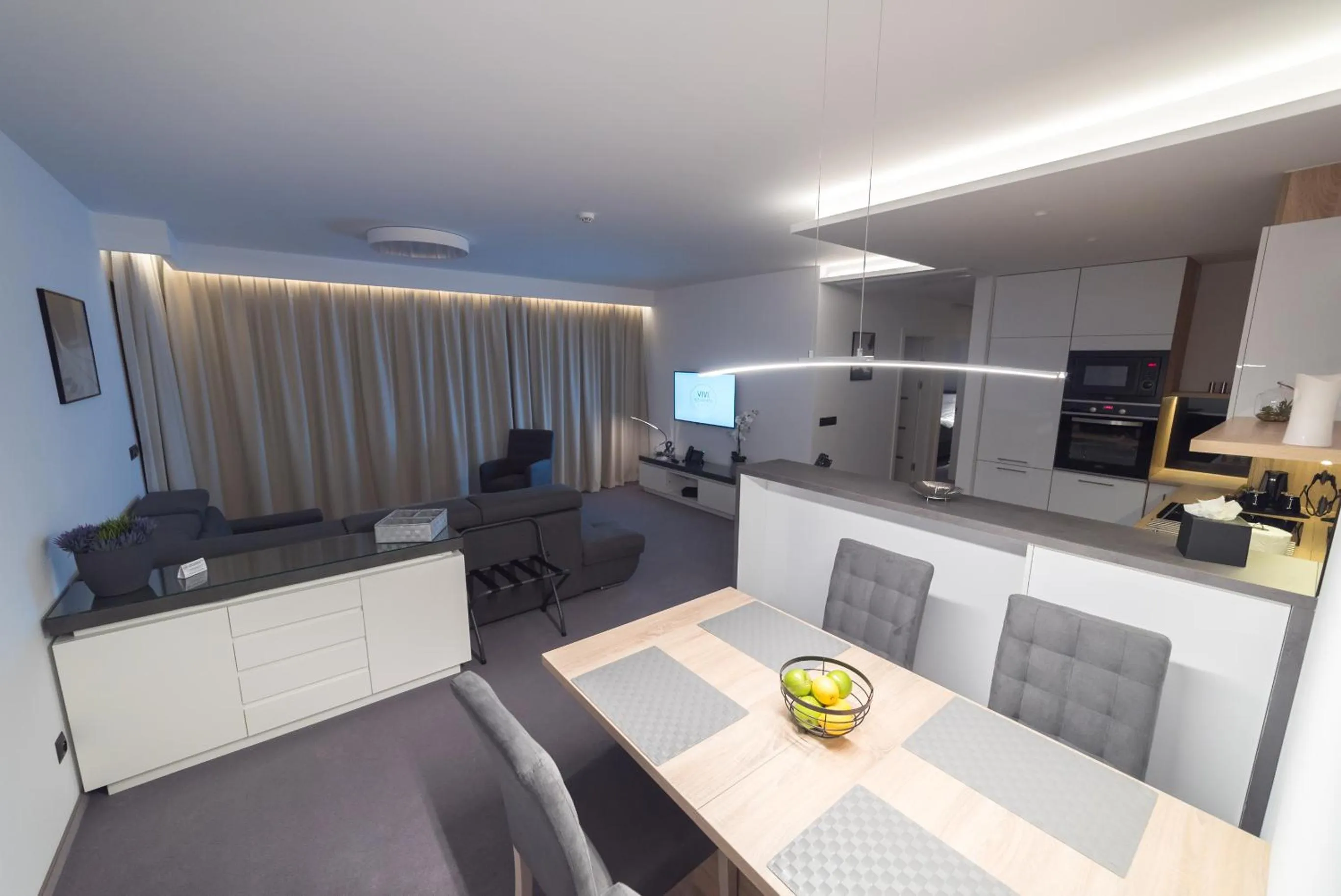 Kitchen or kitchenette in Apart-Hotel VIVI RESIDENCE & SPA