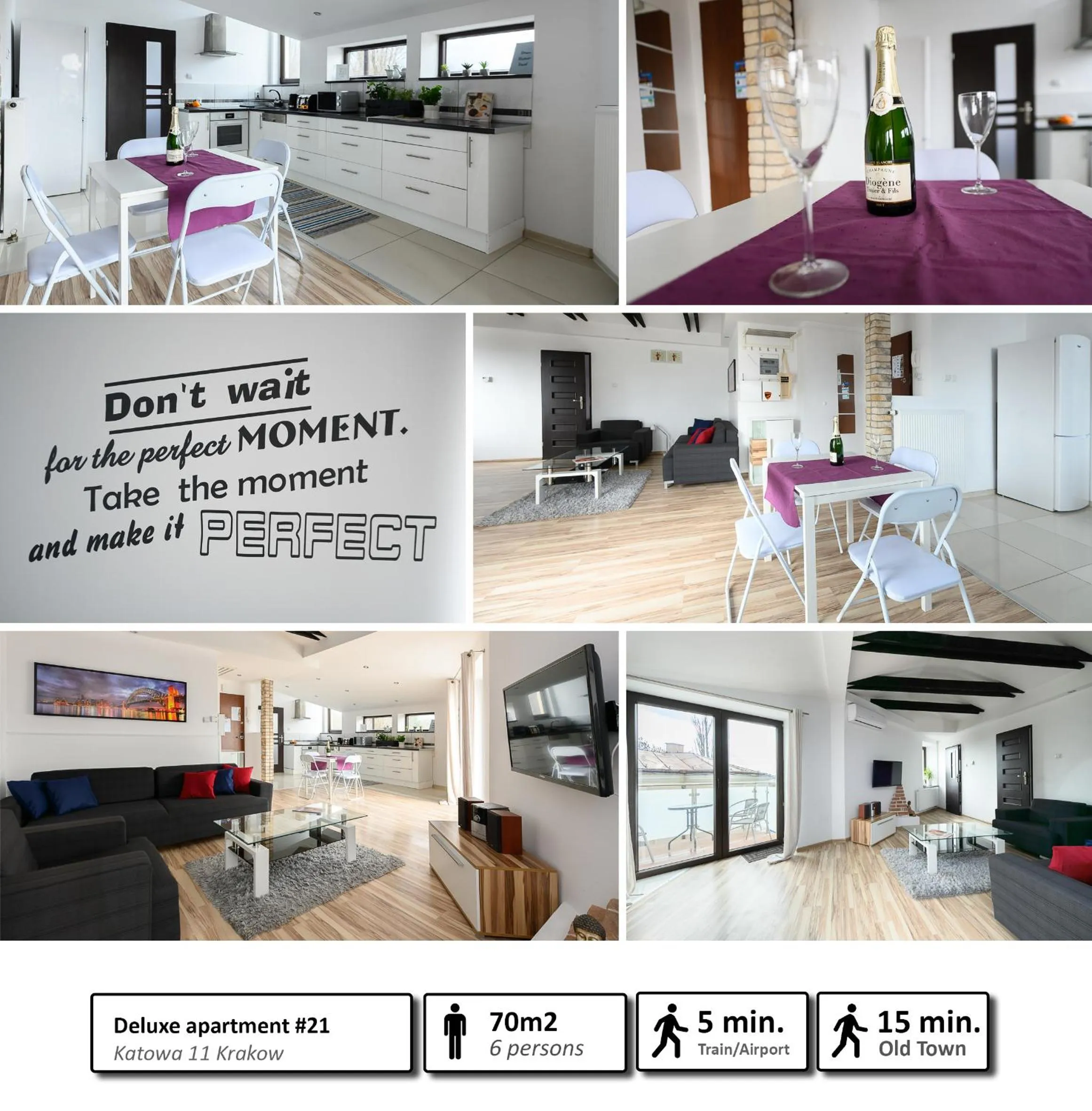 Kitchen or kitchenette in Station Apartments Katowa 11