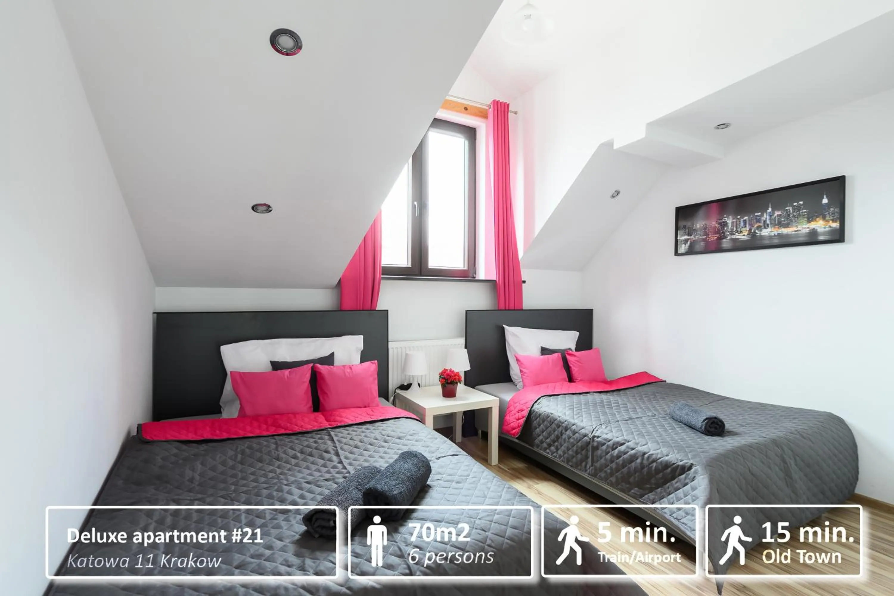 Bed in Station Apartments Katowa 11