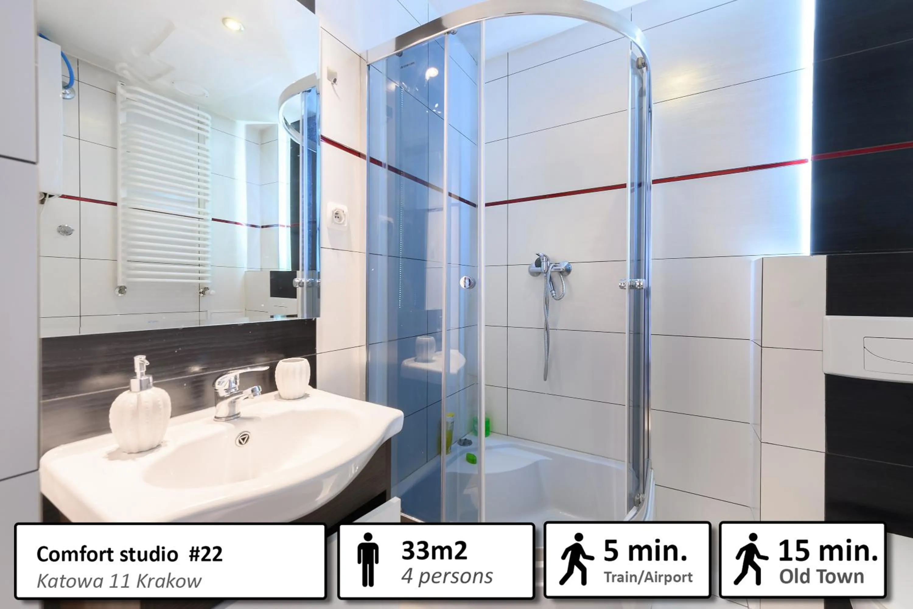 Shower in Station Apartments Katowa 11