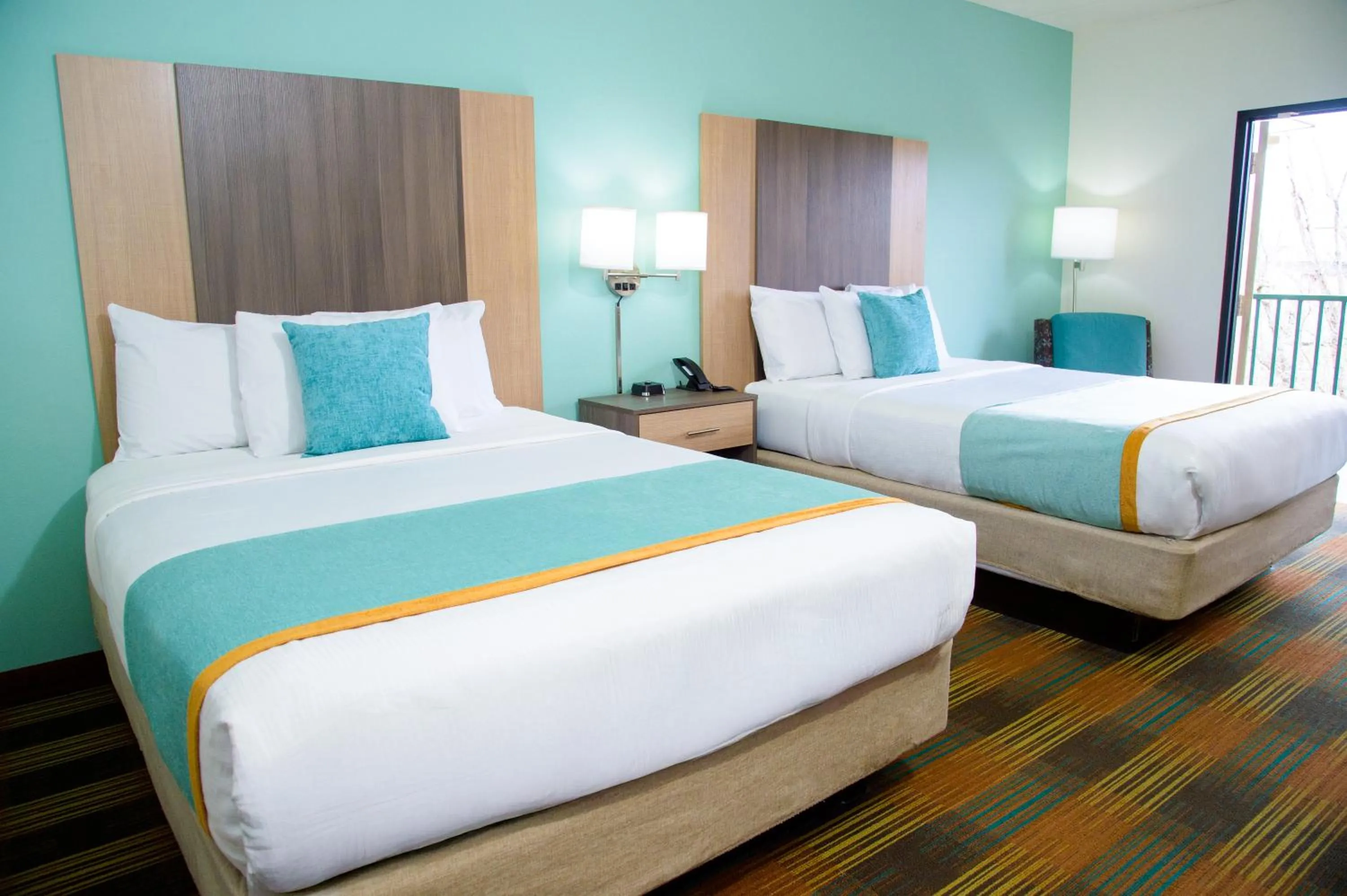 Bed in Pigeon River Inn