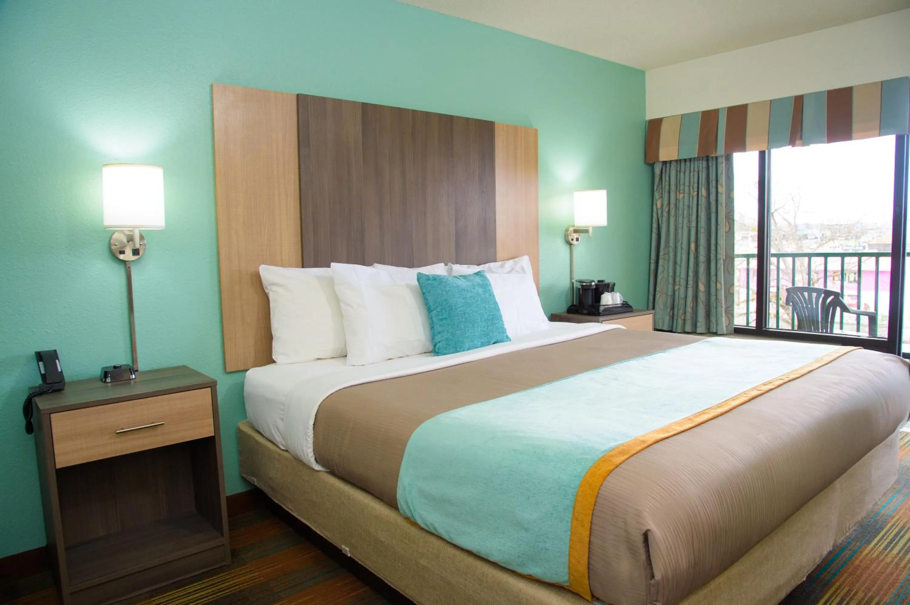 Bed in Pigeon River Inn