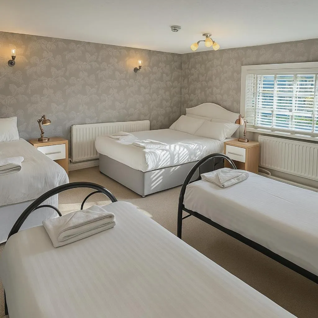 Bed in The Hand Hotel