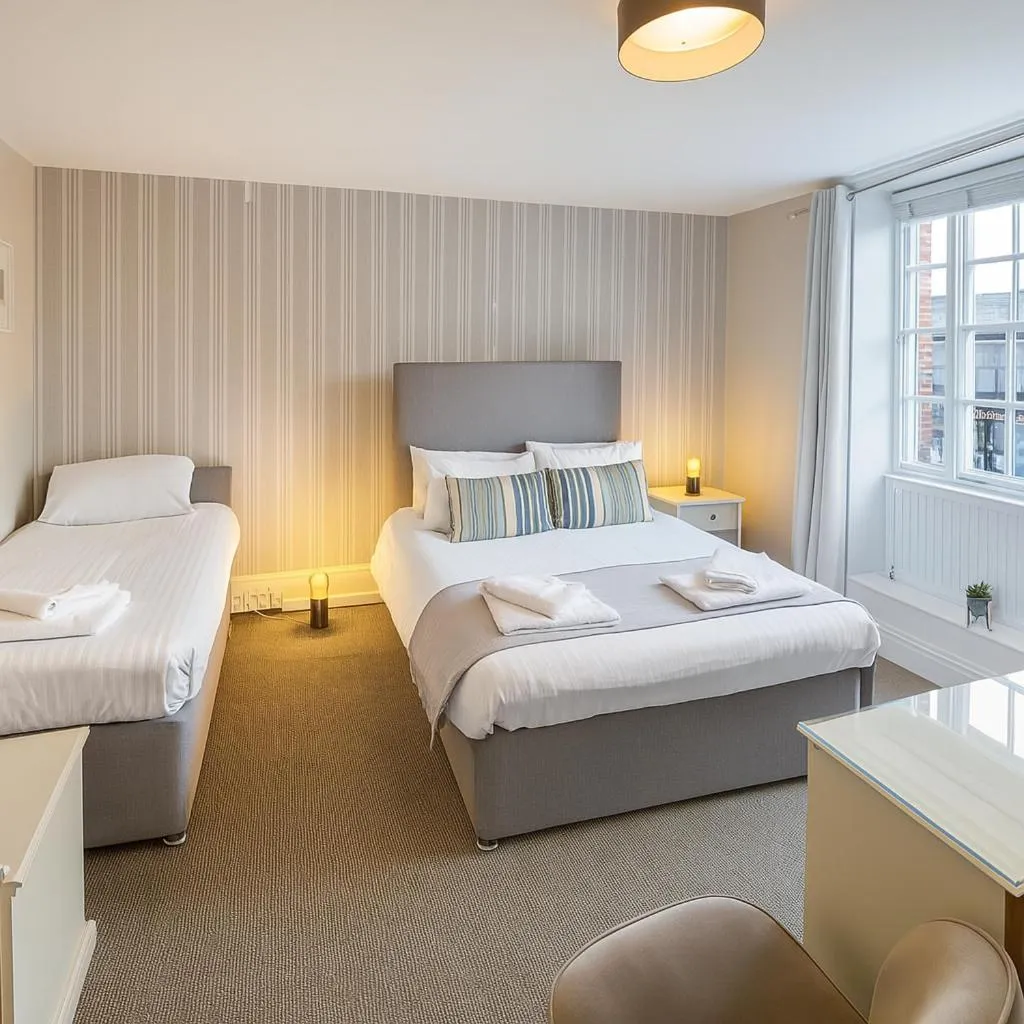 Bed in The Hand Hotel