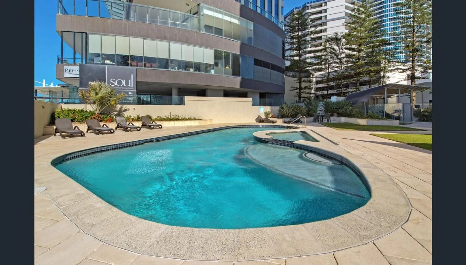 Swimming pool in Zenith Ocean Front Apartments Gold Coast - Official Listing