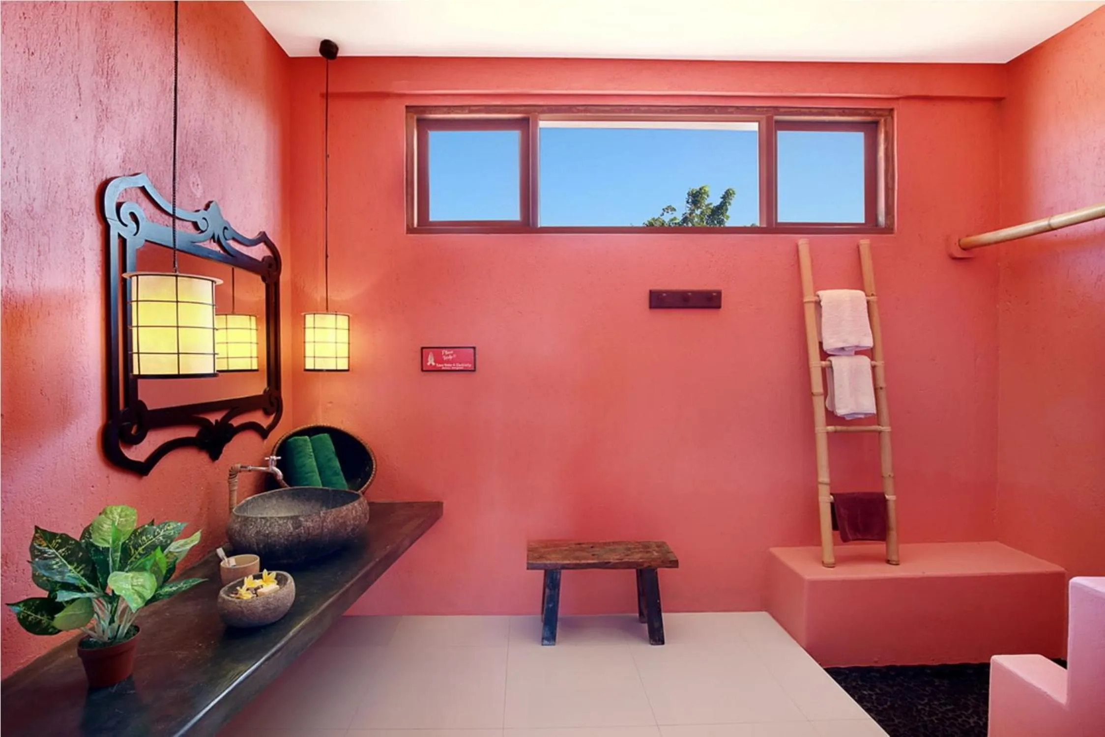 Bathroom in PinkCoco Uluwatu - Constant Surprises & for Cool Adults Only