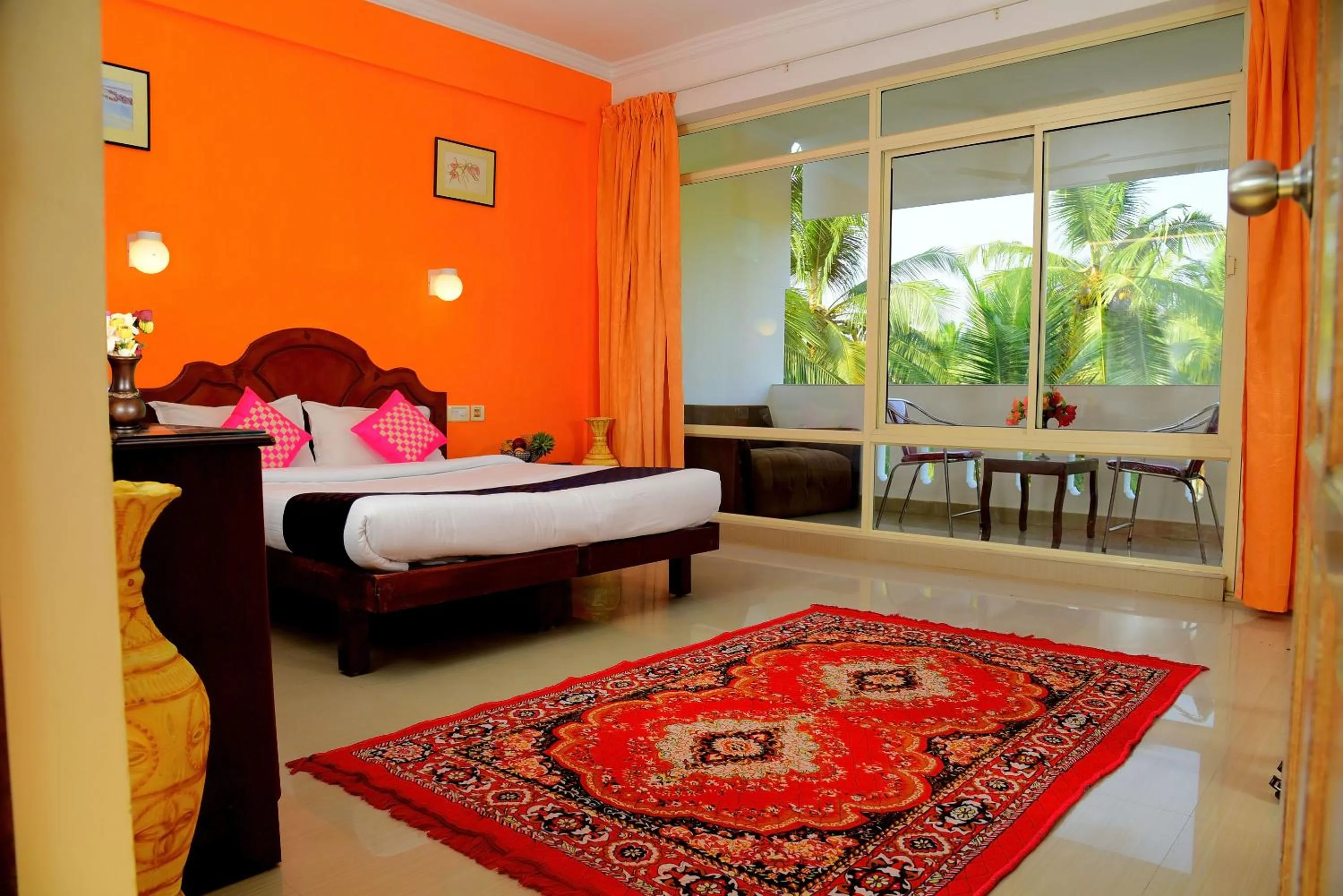 View (from property/room), Bed in Ocean Bay Ayurvedic Beach Resort