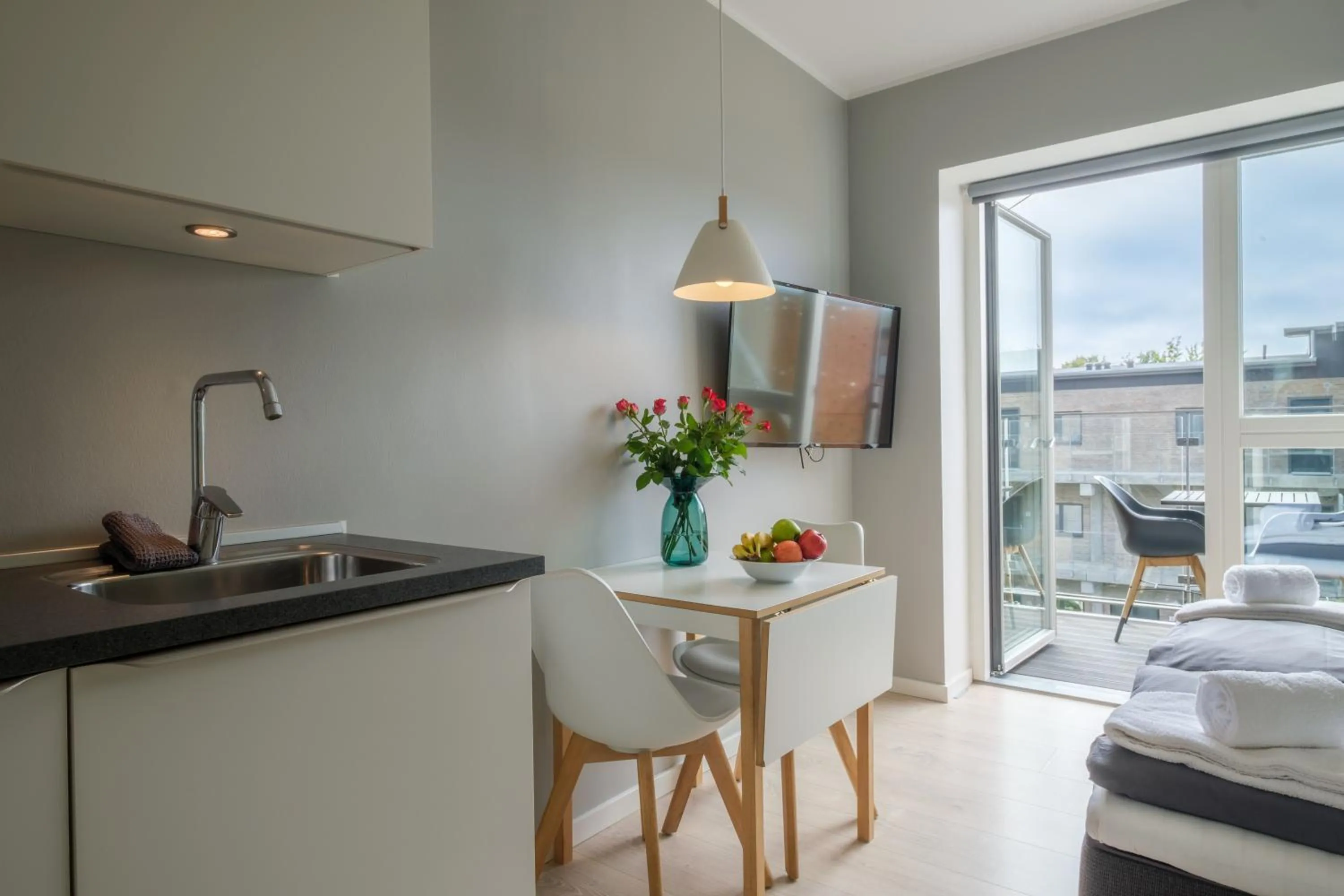 Seating area in Aalborg Hotel Apartments