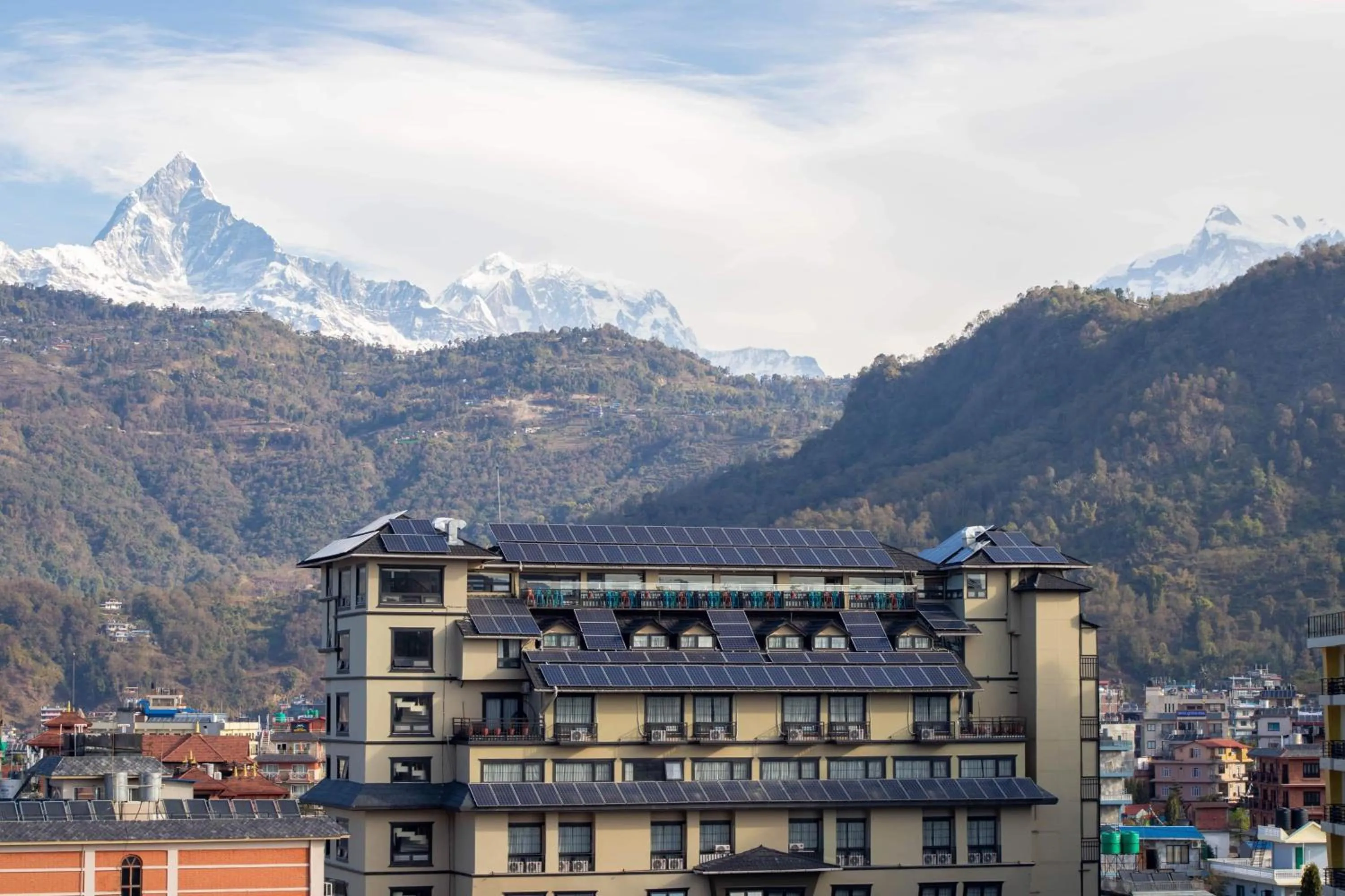 Property building in Hotel Sarowar Pokhara-Luxury Hospitality in the Heart of Pokhara