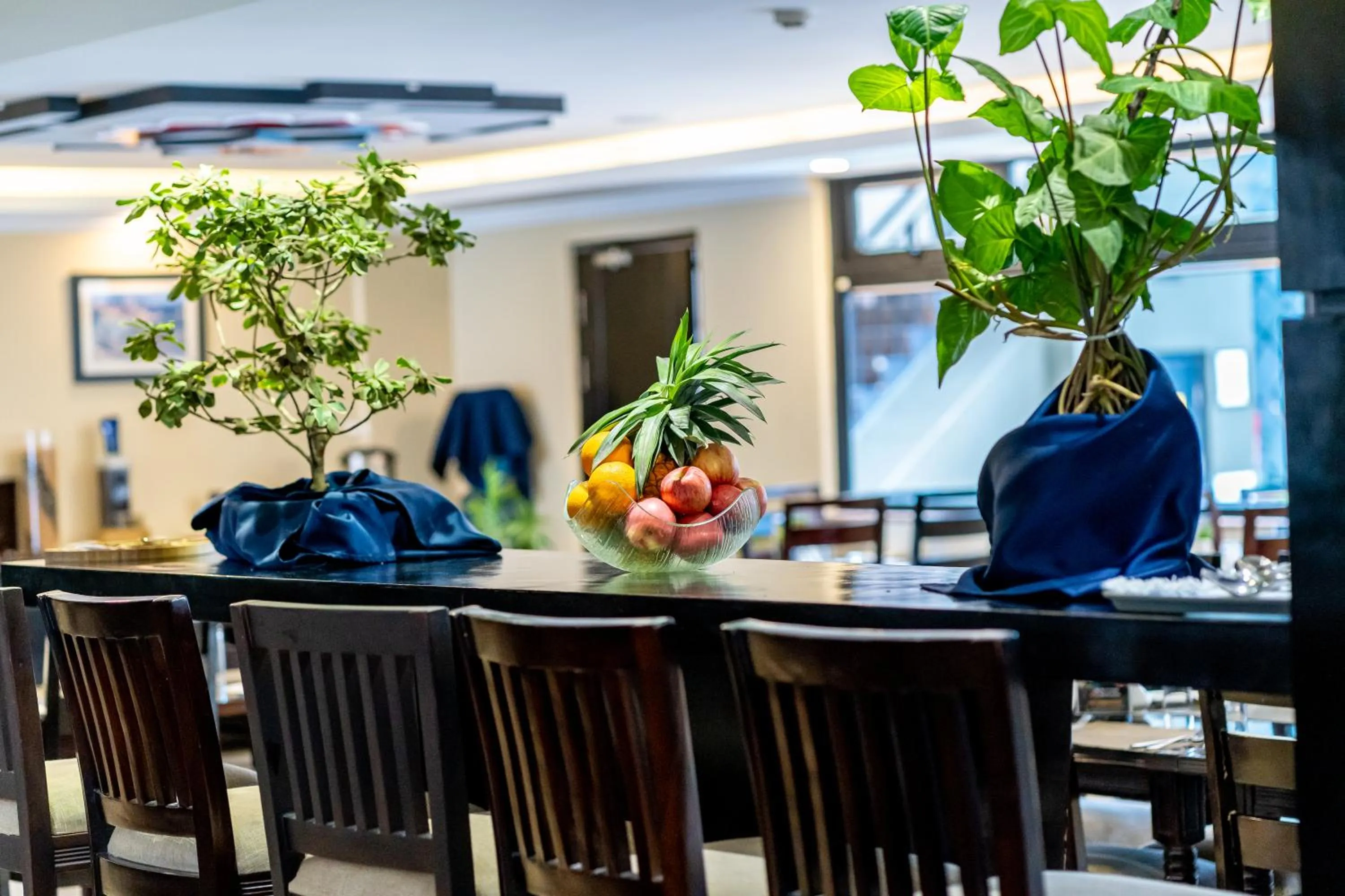 Dining area in Hotel Sarowar Pokhara-Luxury Hospitality in the Heart of Pokhara